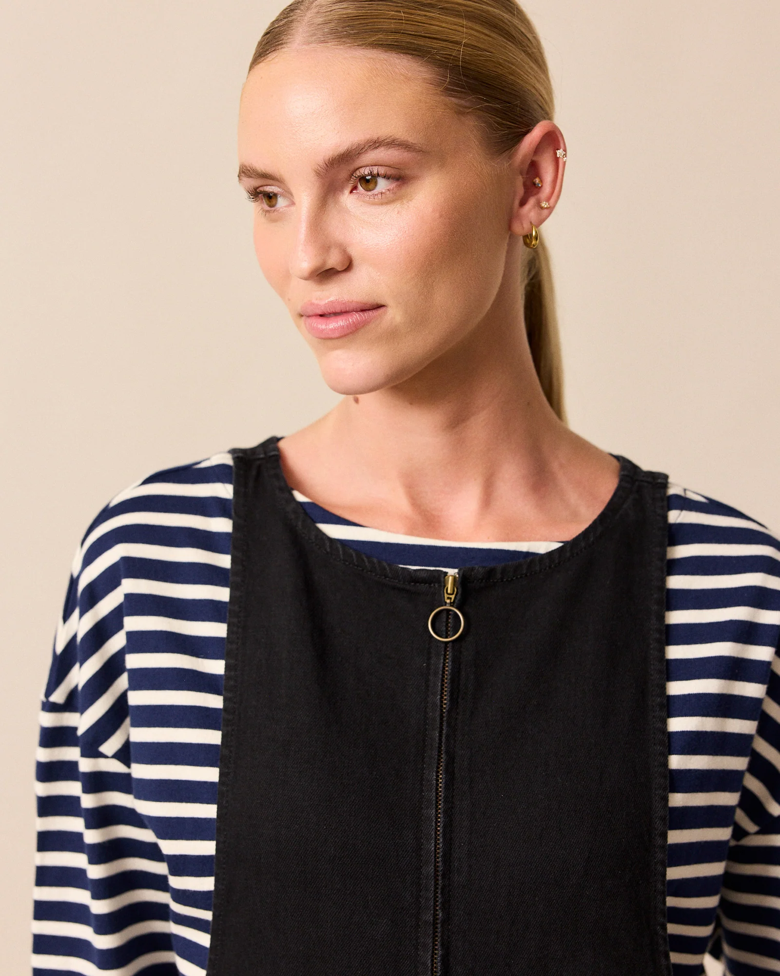 Ada Washed Black Denim Jumpsuit - Image 4