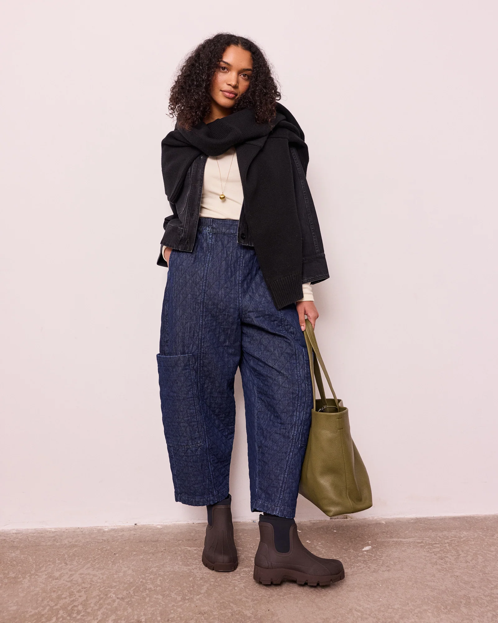 Amala Dark Blue Denim Trousers - Image 6