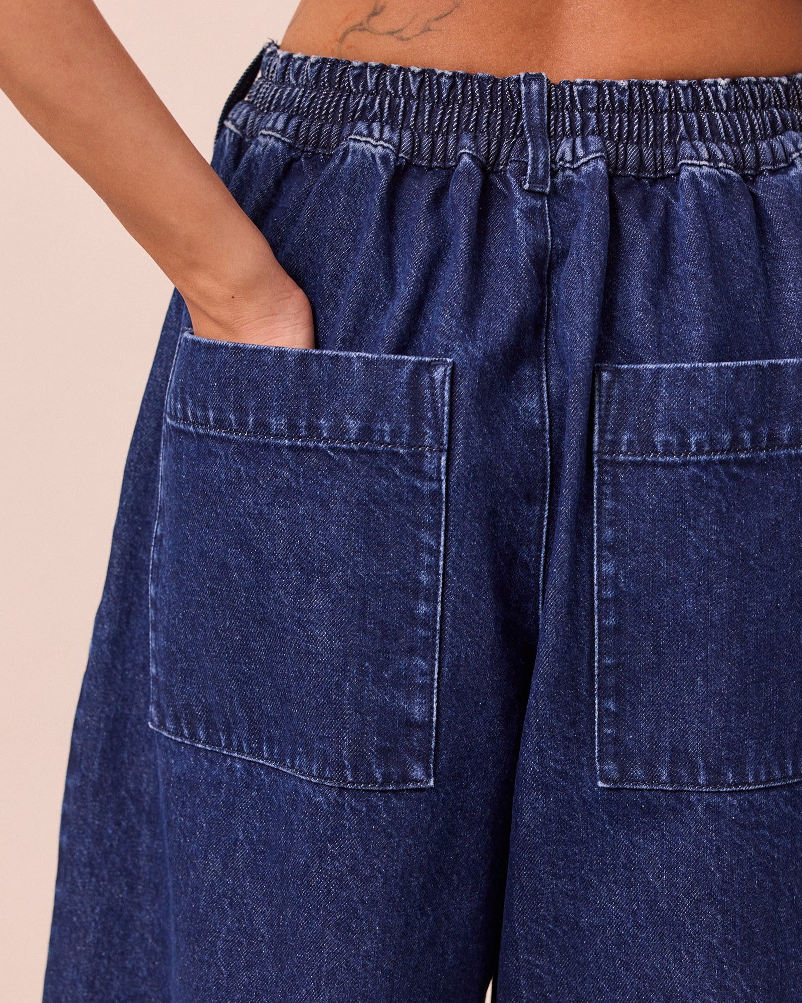 Blair Dark Blue Wash Denim Jeans - Image 4