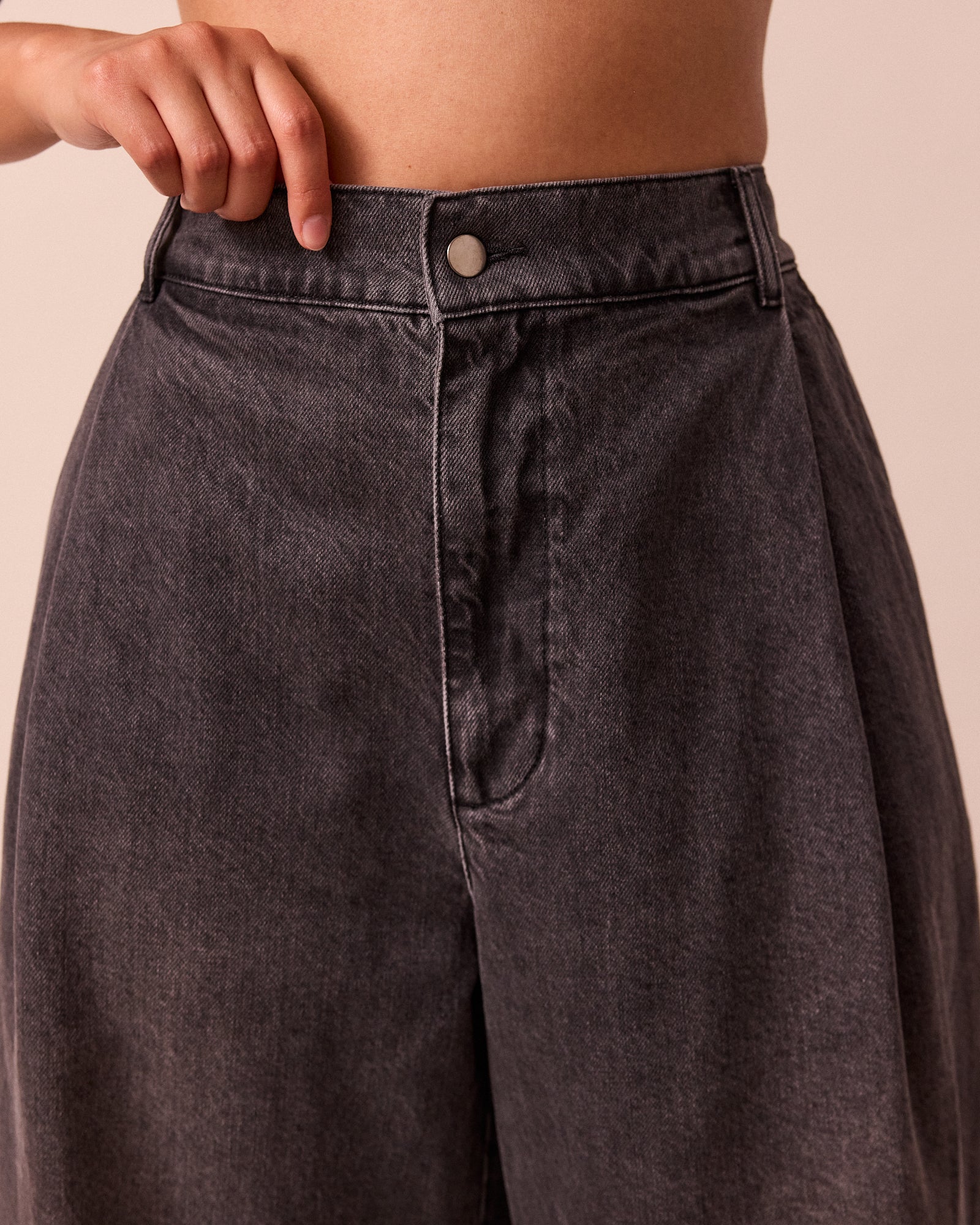 Blair Grey Contrast Hem Denim Jeans - Image 3