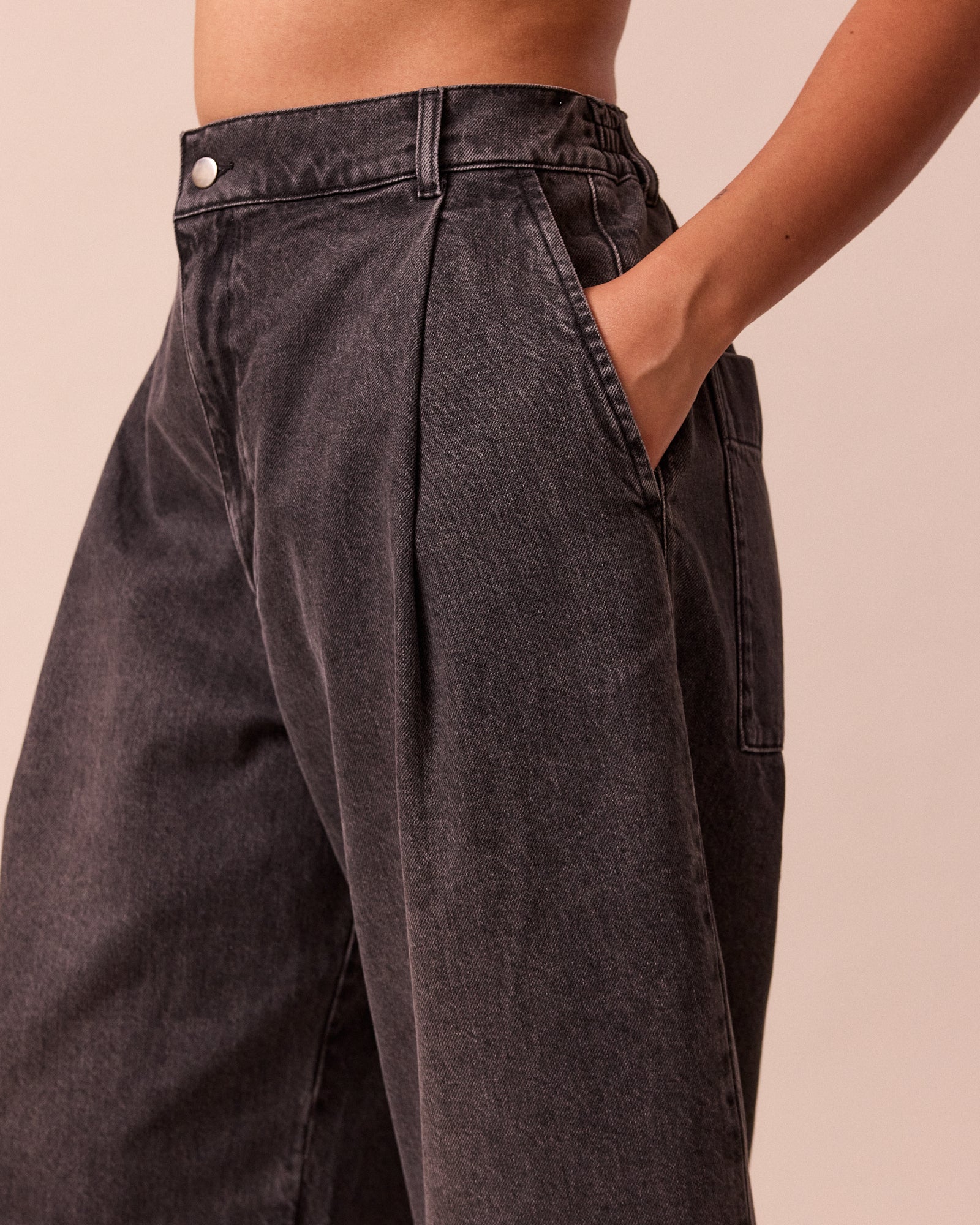 Blair Grey Contrast Hem Denim Jeans - Image 5