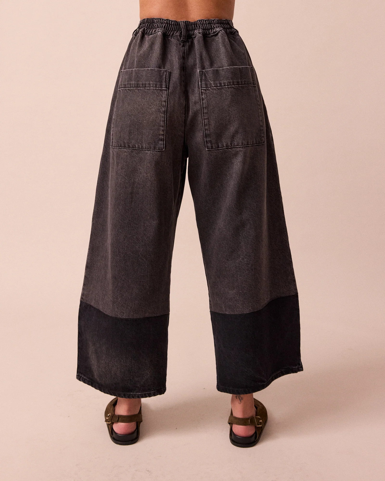 Blair Grey Contrast Hem Denim Jeans - Image 6