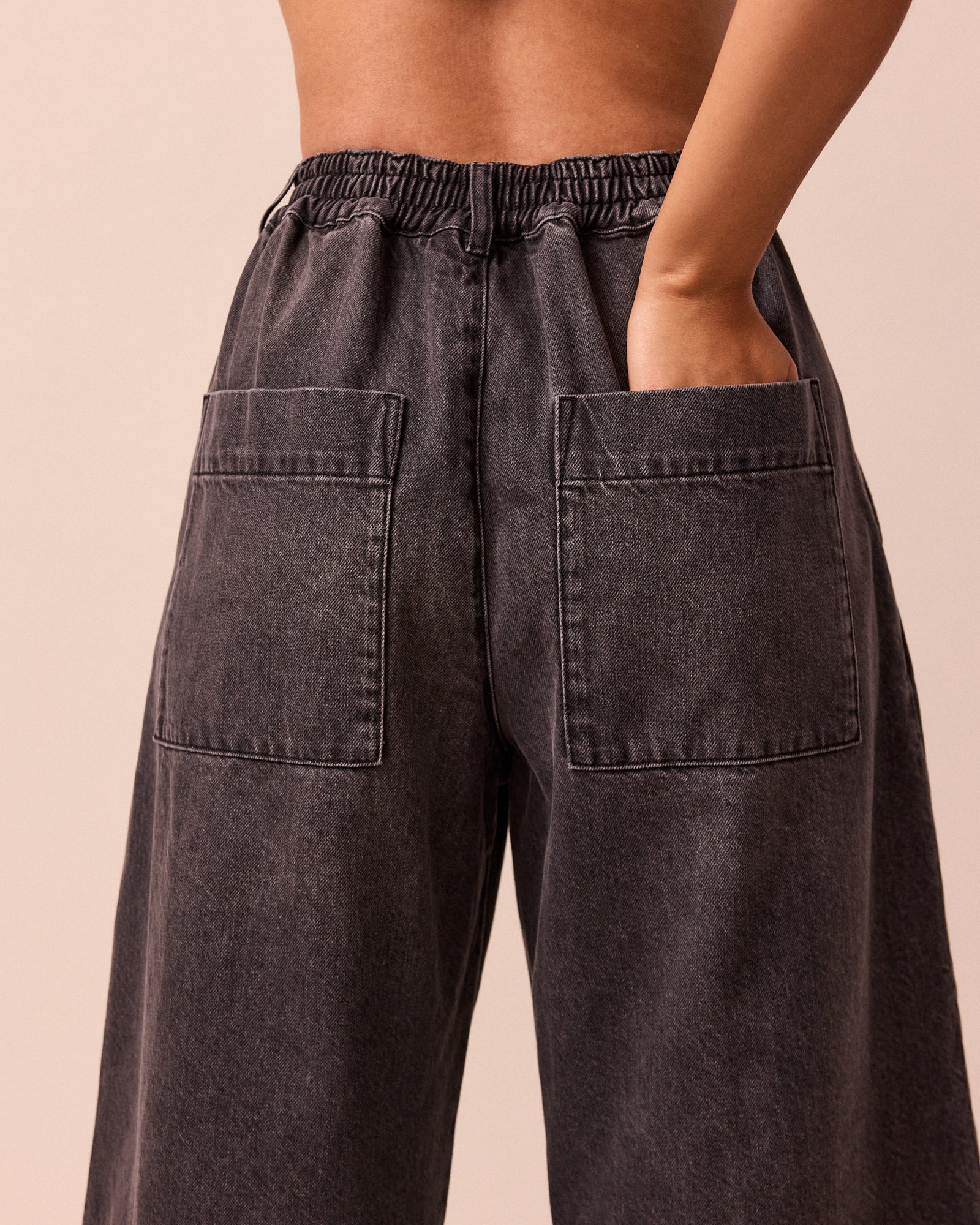 Blair Grey Contrast Hem Denim Jeans - Image 7