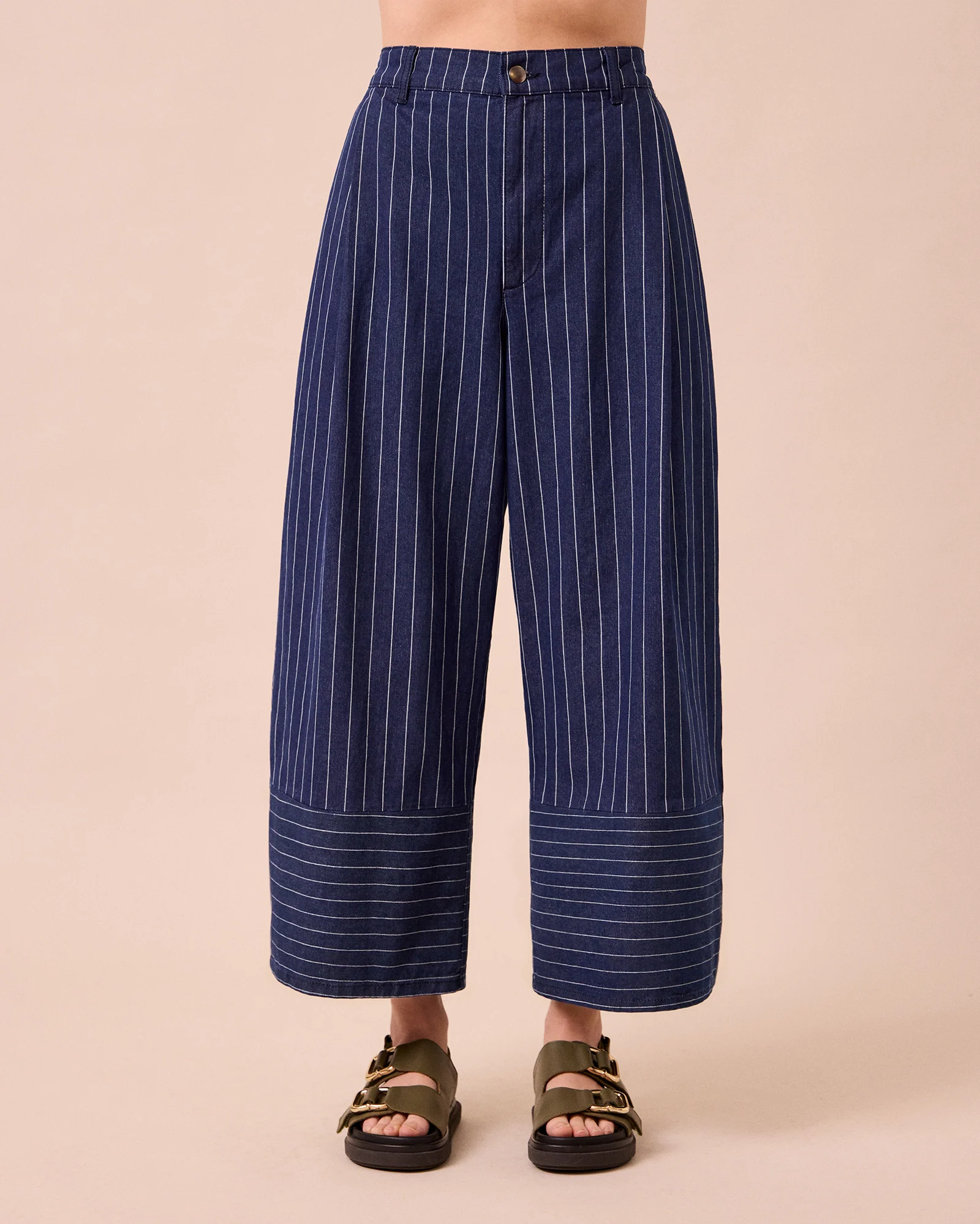 Blair Mid Blue Pinstripe Denim Jeans - Image 3