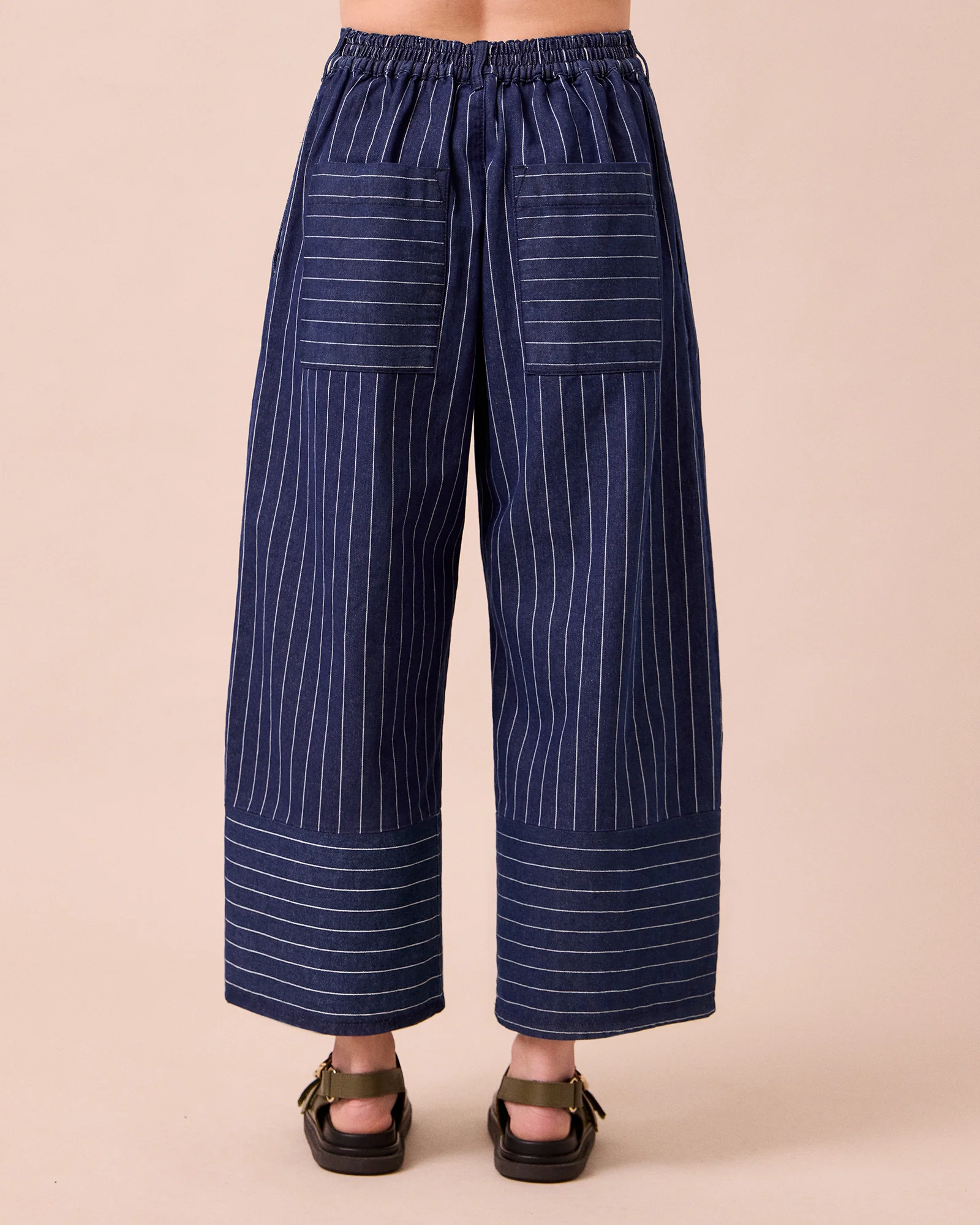 Blair Mid Blue Pinstripe Denim Jeans - Image 4