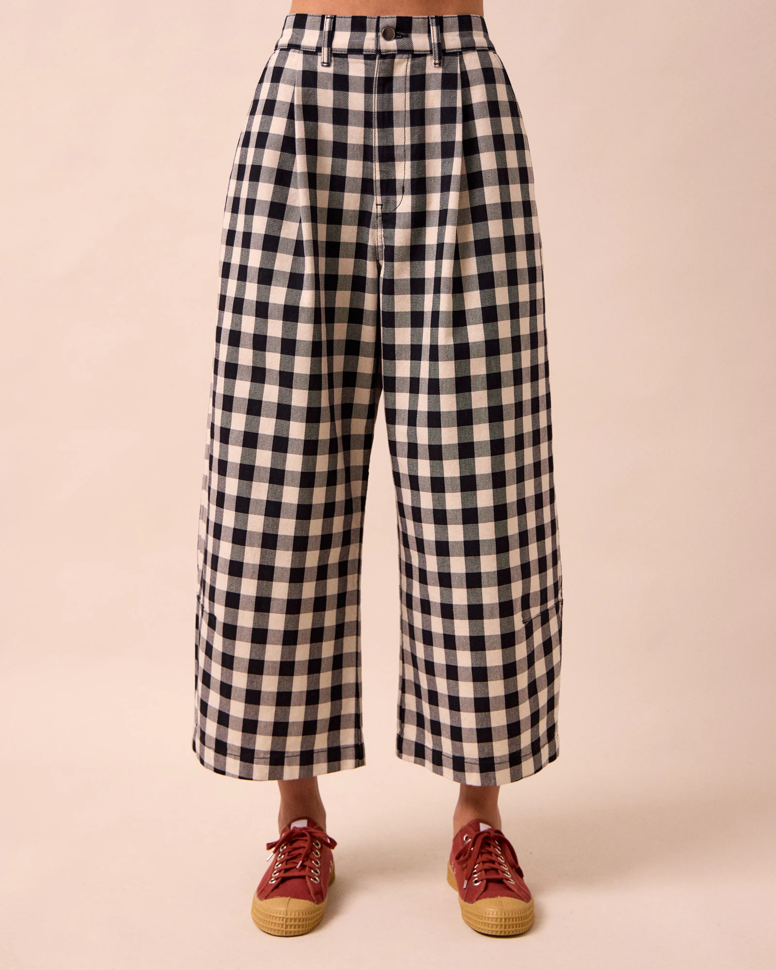 Bonnie Black & White Check Denim Jeans - Image 5