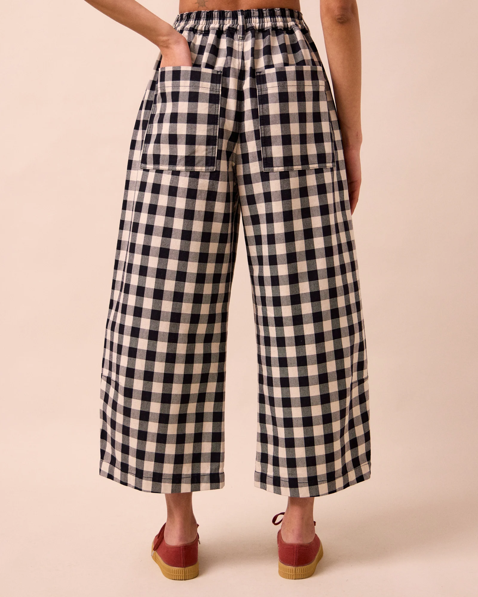 Bonnie Black & White Check Denim Jeans - Image 6