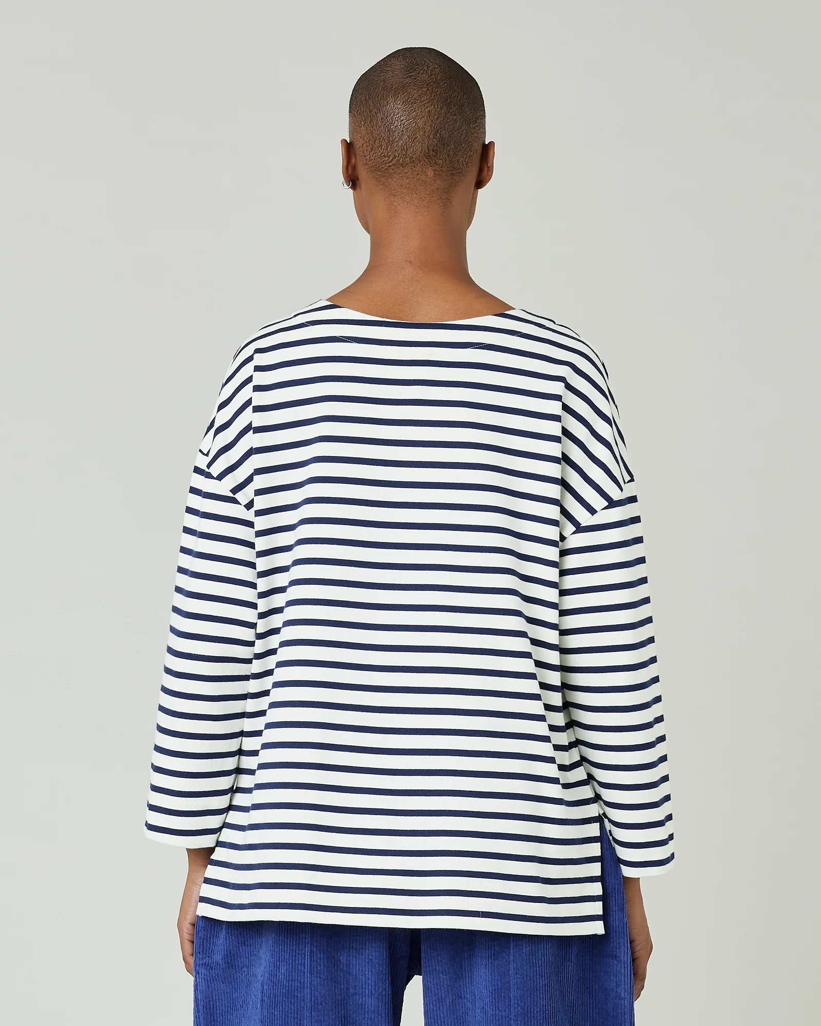 Breton Top Ecru & Navy Stripe - Image 3