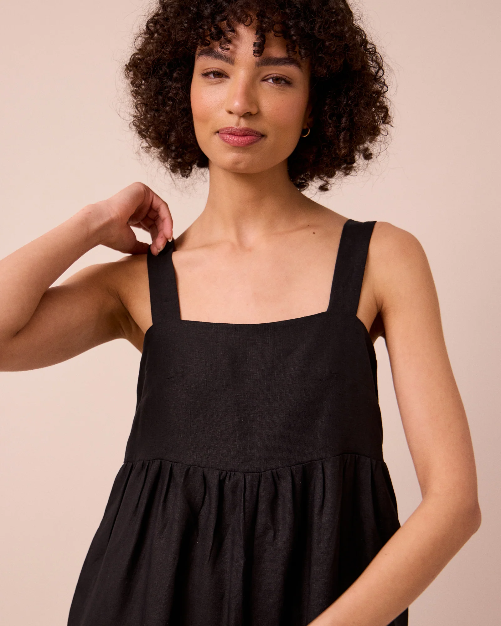 Cari Black Linen Jumpsuit - Image 3