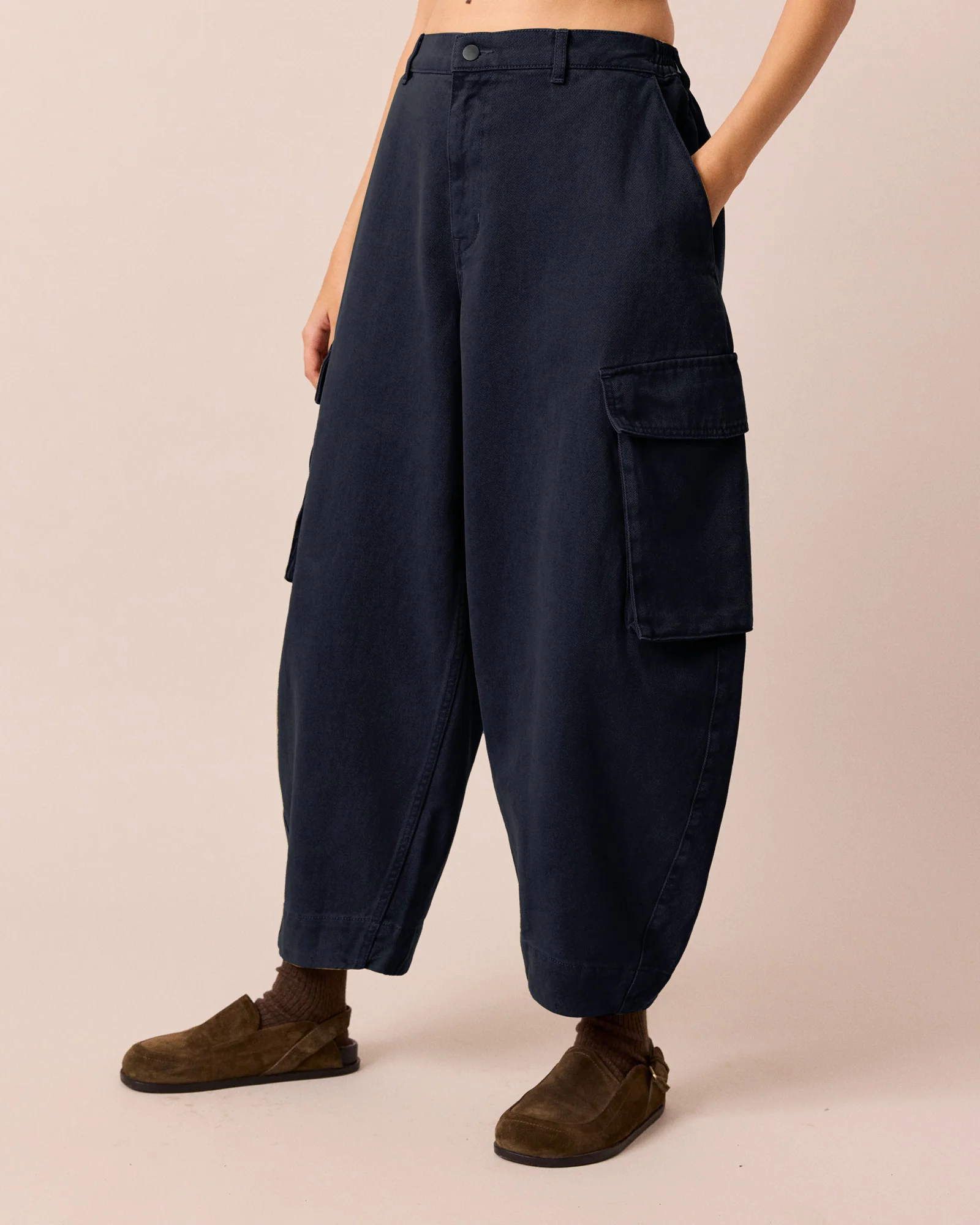 Claudie Navy Denim Trousers - Image 3