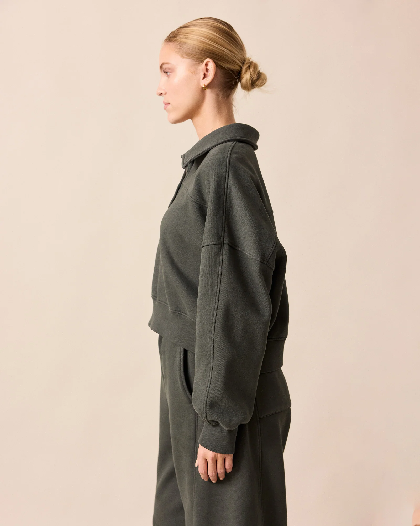 Cleo Pumice Fleeceback Jersey Jumper - Image 3