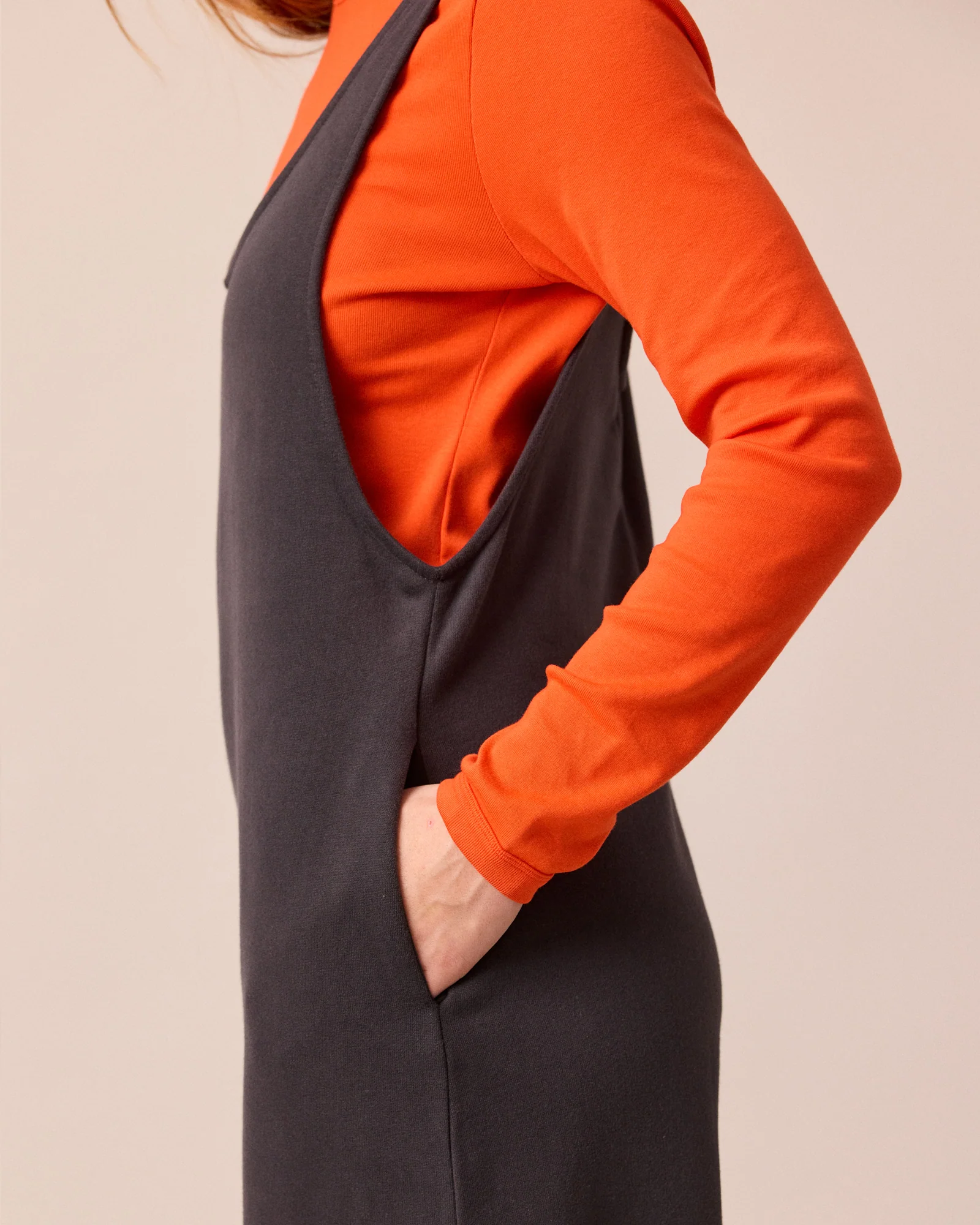 Clover Organic Cotton Jersey Jumpsuit - Slate - Image 3