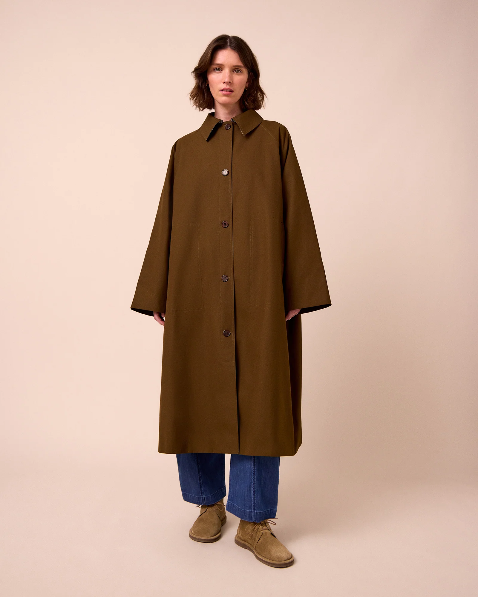 Collette Hazel Coated Cotton Coat - Image 6
