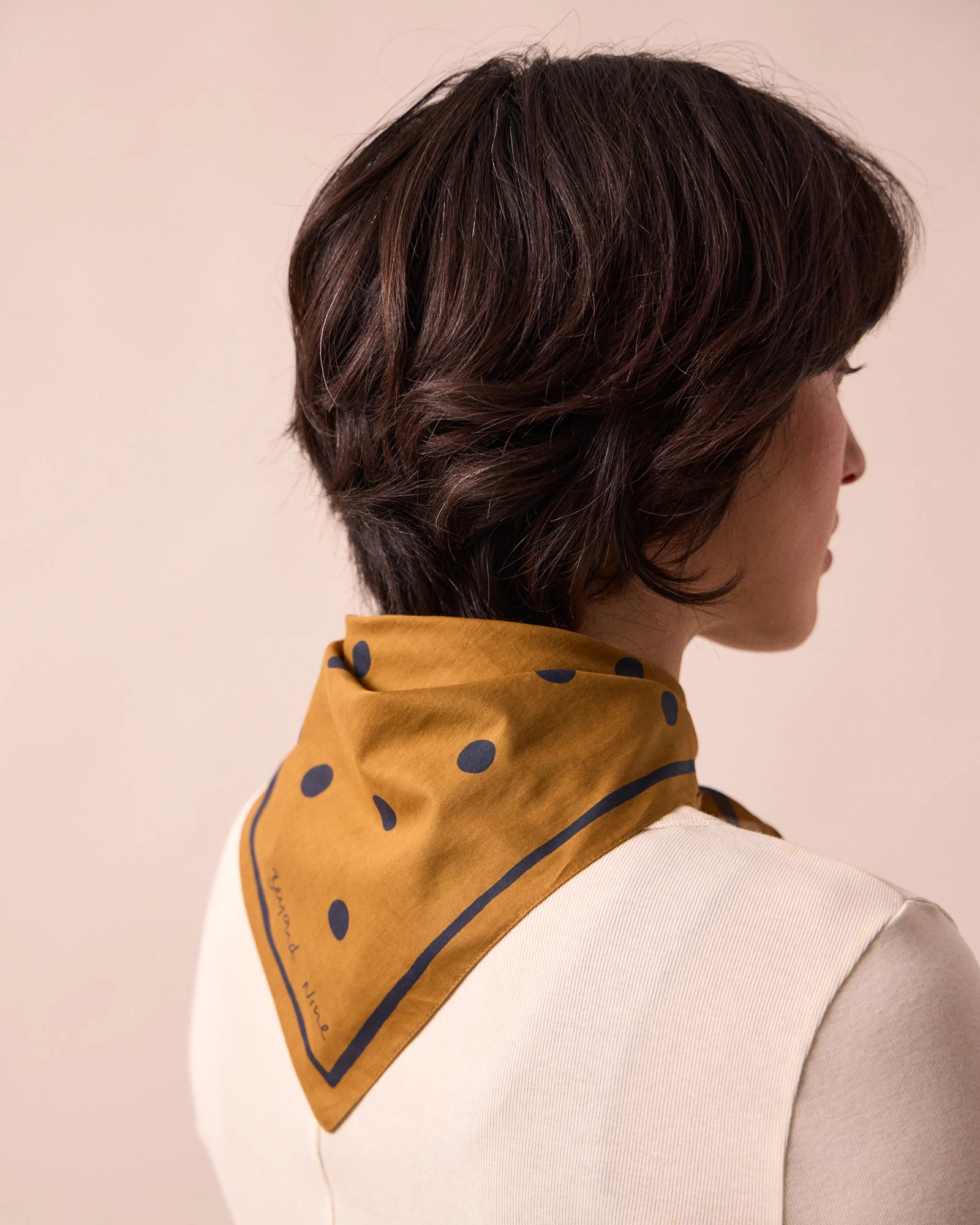 Cotton Neckerchief Toffee Spot - Image 3