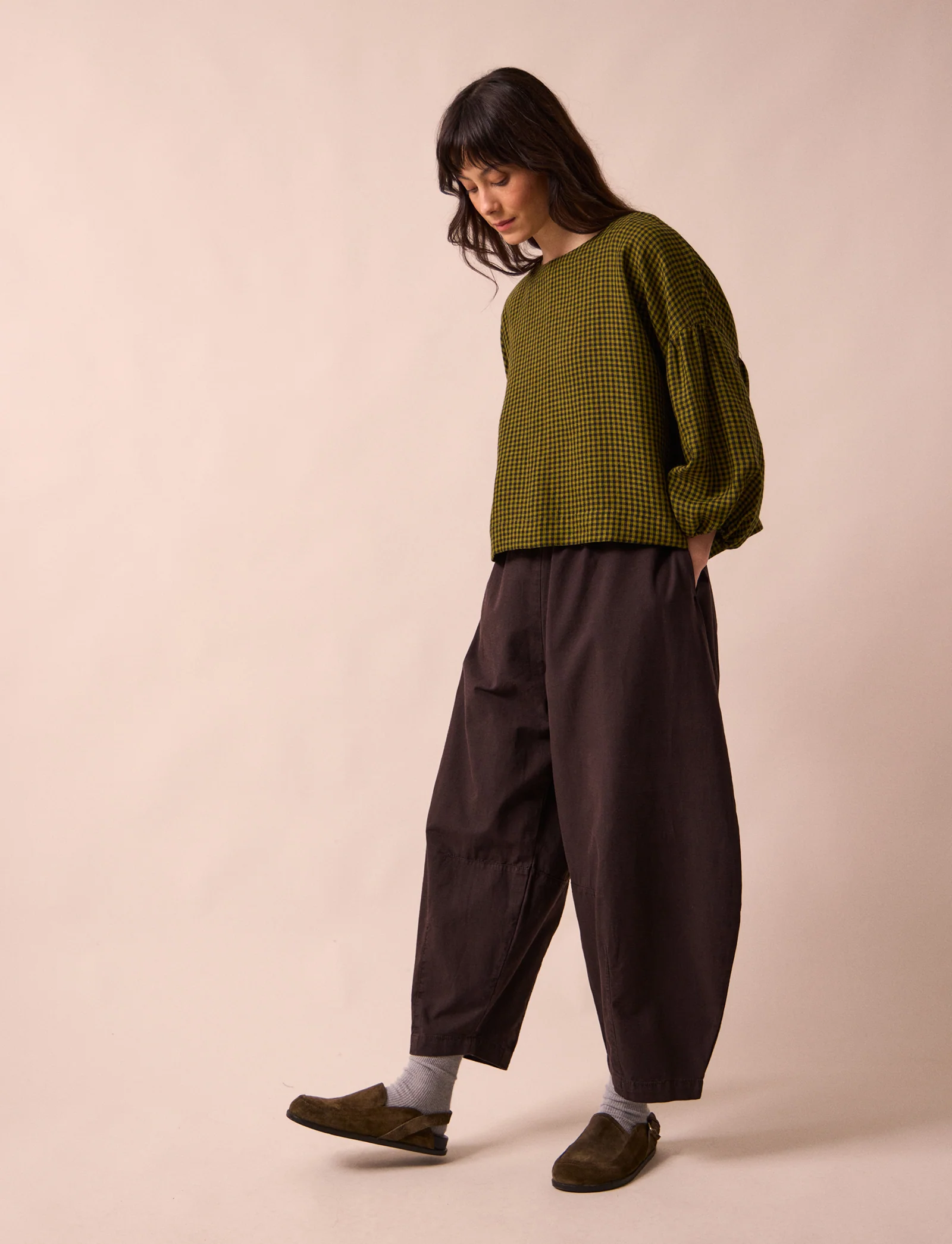 Daisy Ganache Textured Cotton Trousers - Image 3