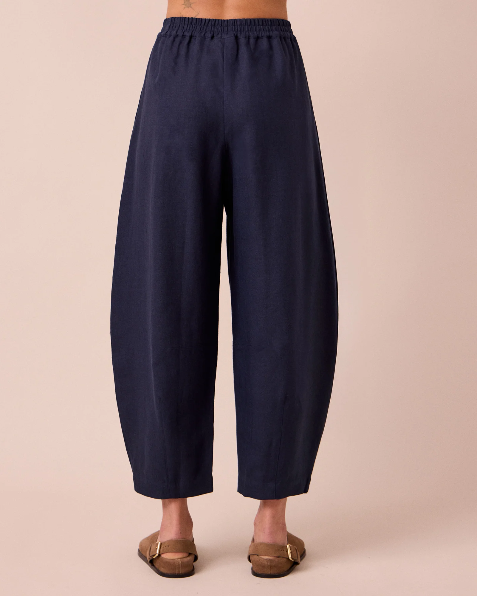 Daisy Navy Linen Trousers - Image 4