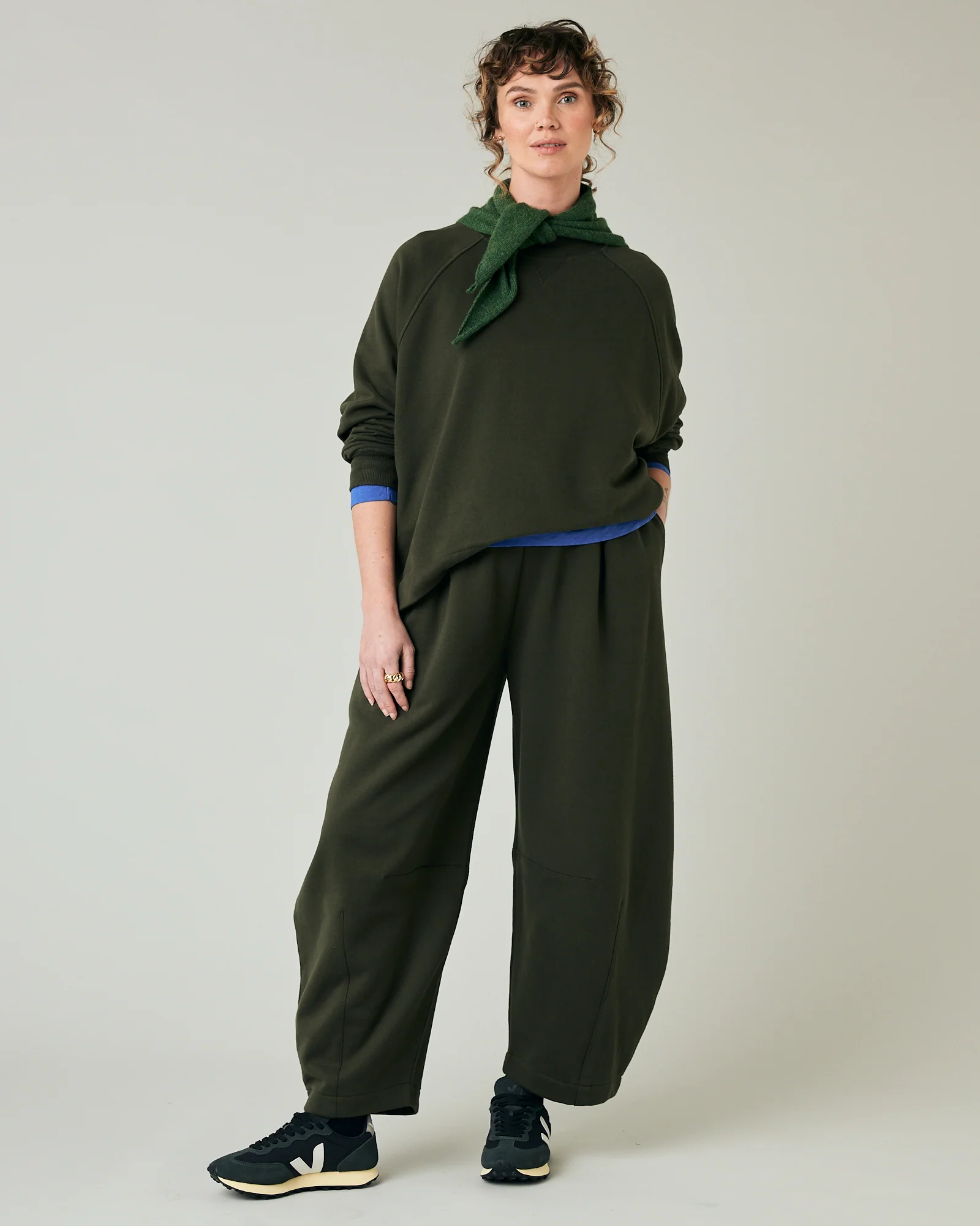 Daisy Olive Fleece Joggers - Image 4