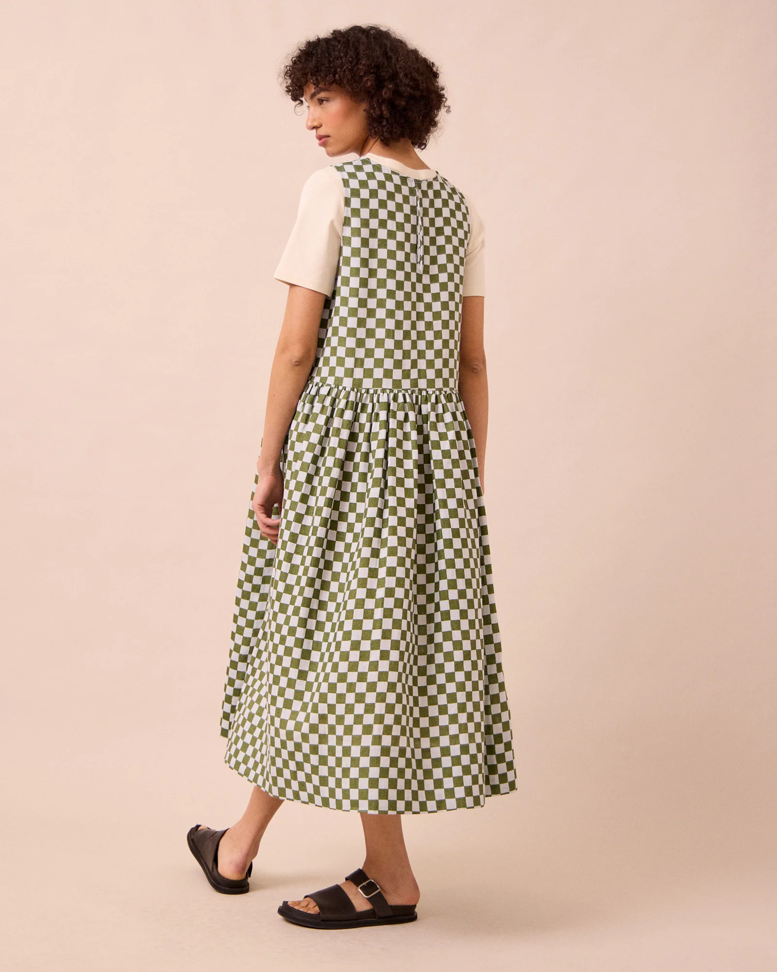Dakota Sky Checkerboard Linen Dress - Image 5