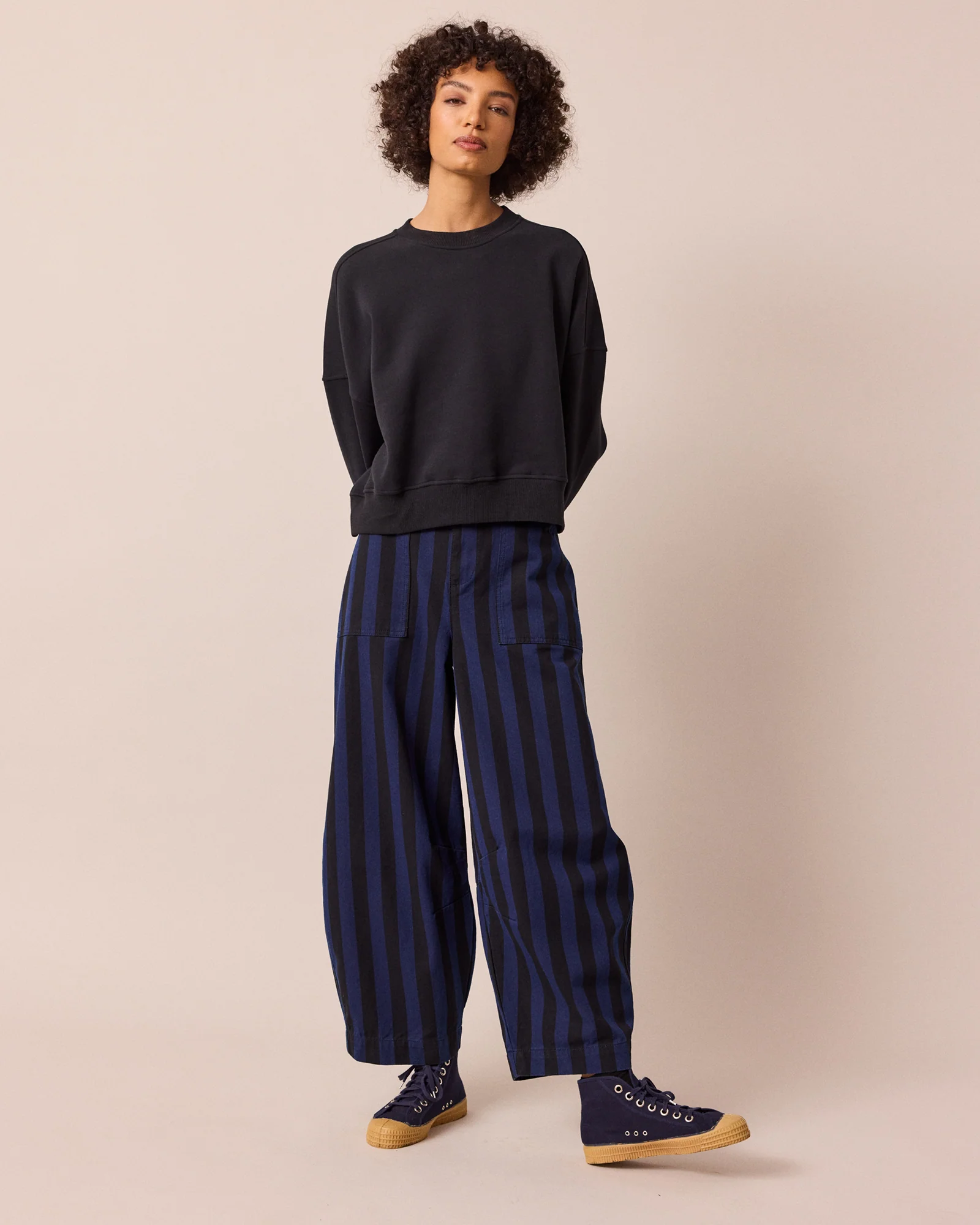 Dani Blue & Black Stripe Denim Jeans - Image 3