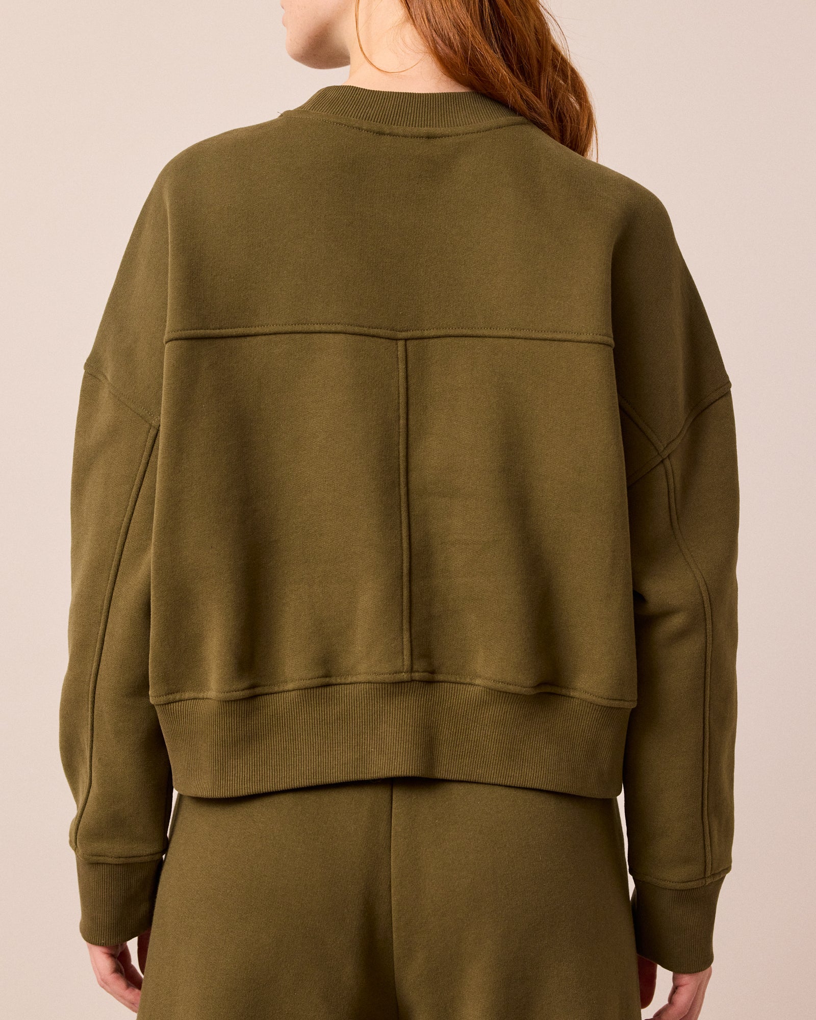 Eden Earth Green Fleeceback Jersey Jumper - Image 3