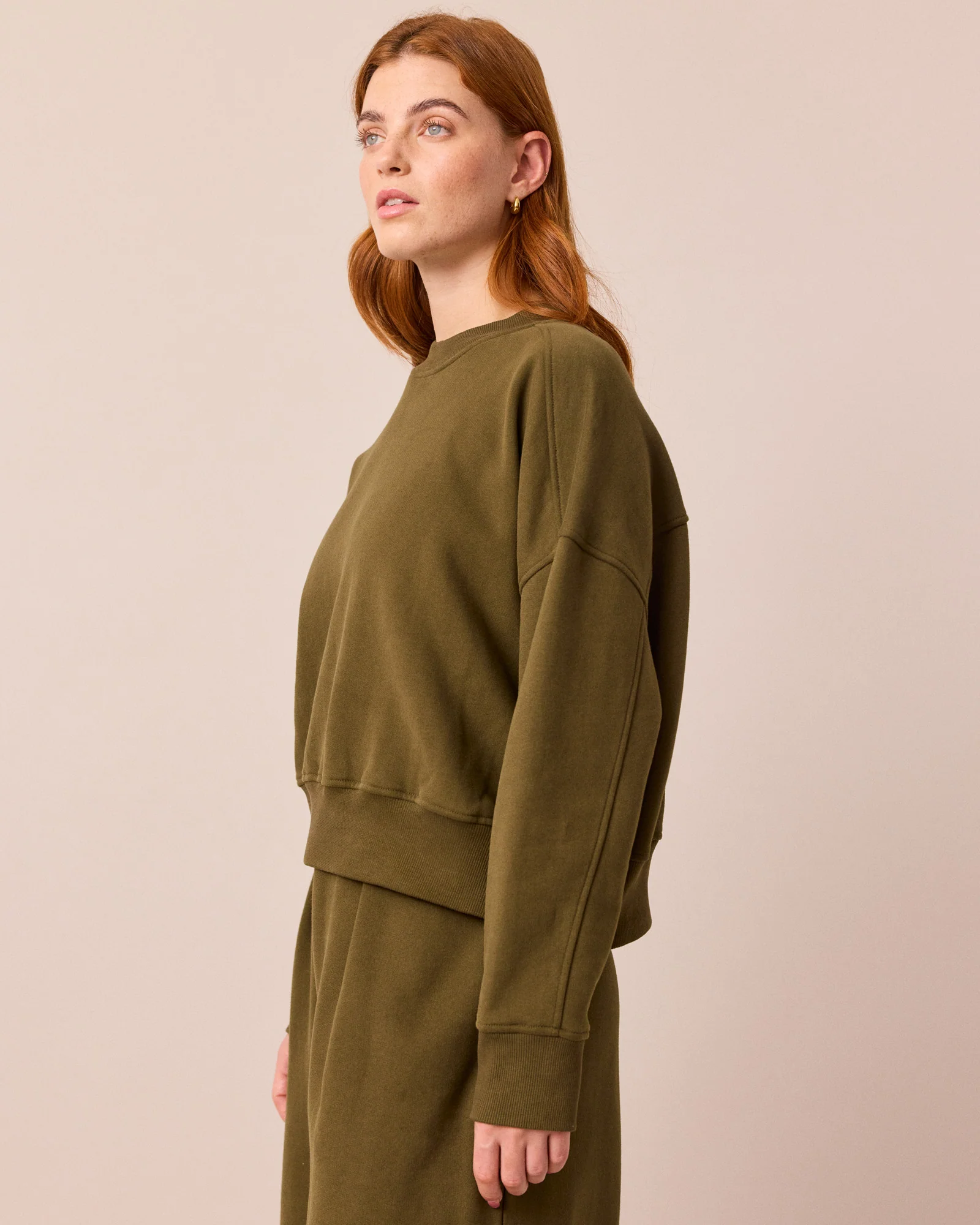 Eden Earth Green Fleeceback Jersey Jumper - Image 5