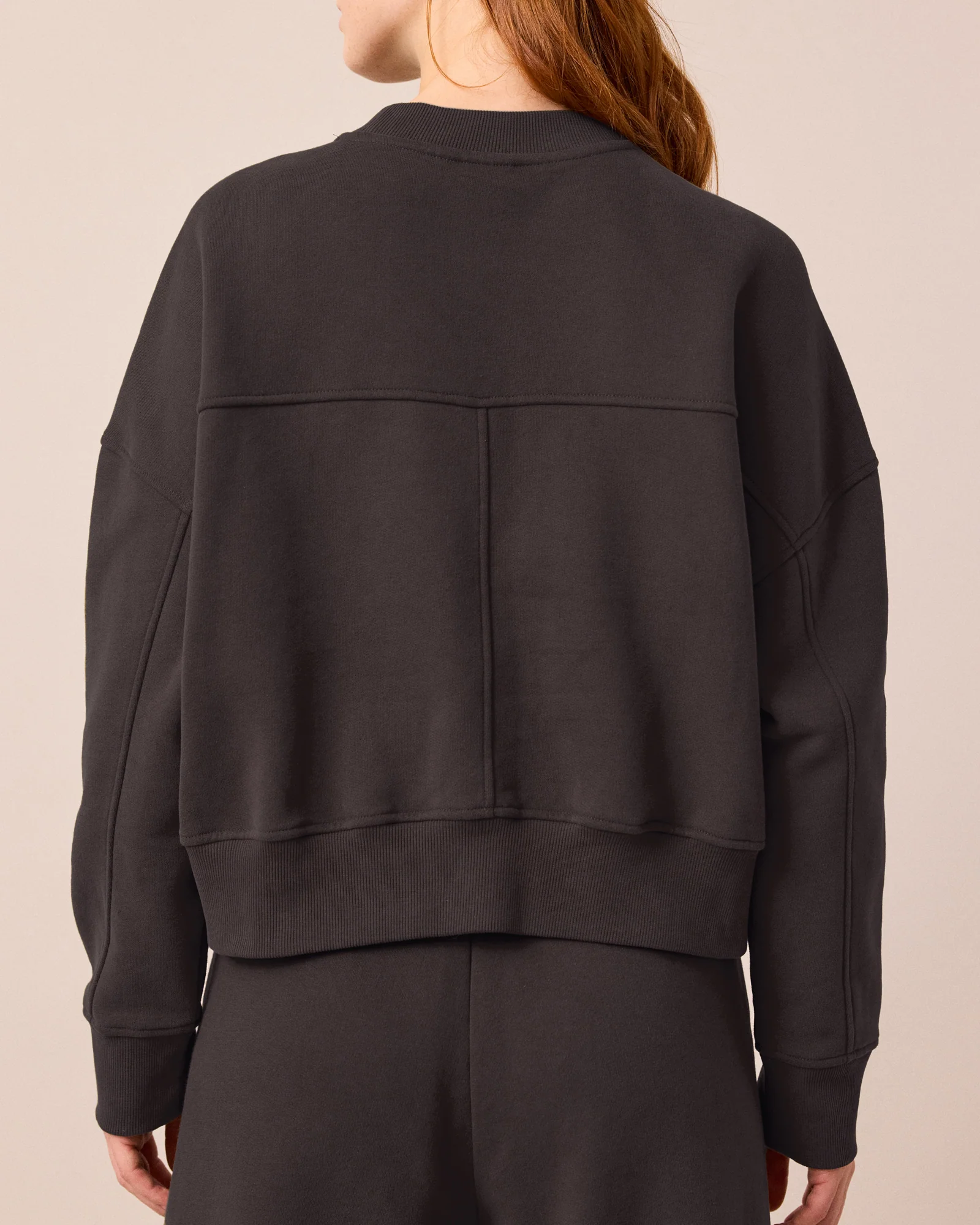 Eden Slate Fleeceback Jersey Jumper - Image 4