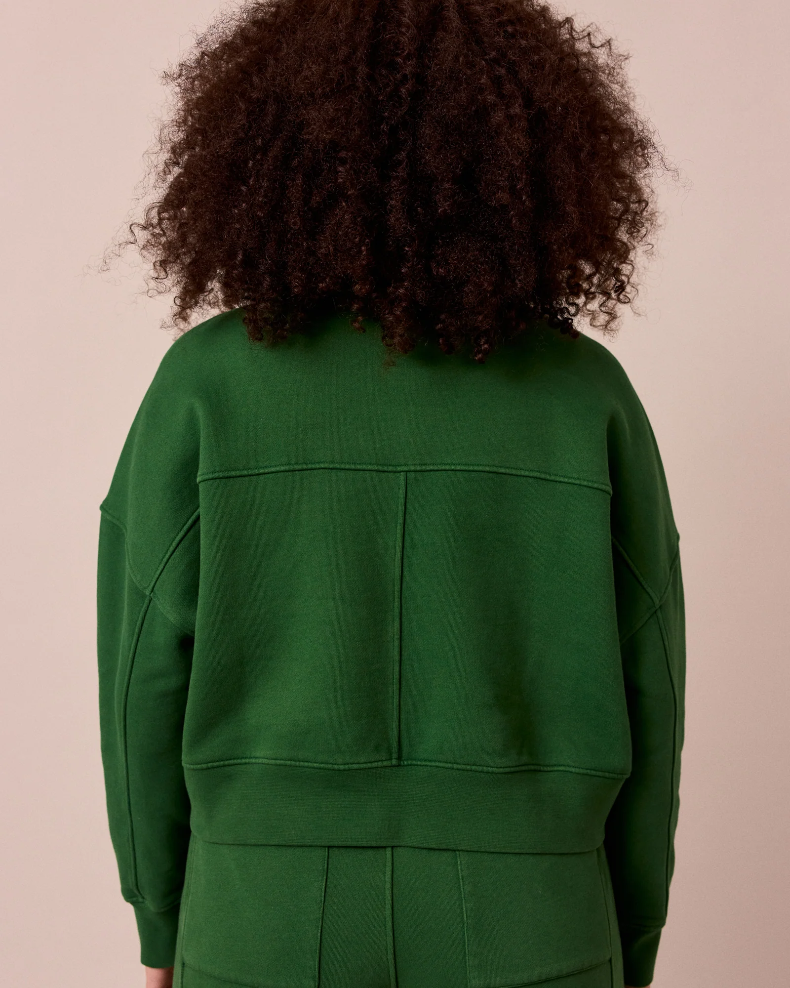 Eden Verdant Green Fleeceback Jersey Jumper - Image 4