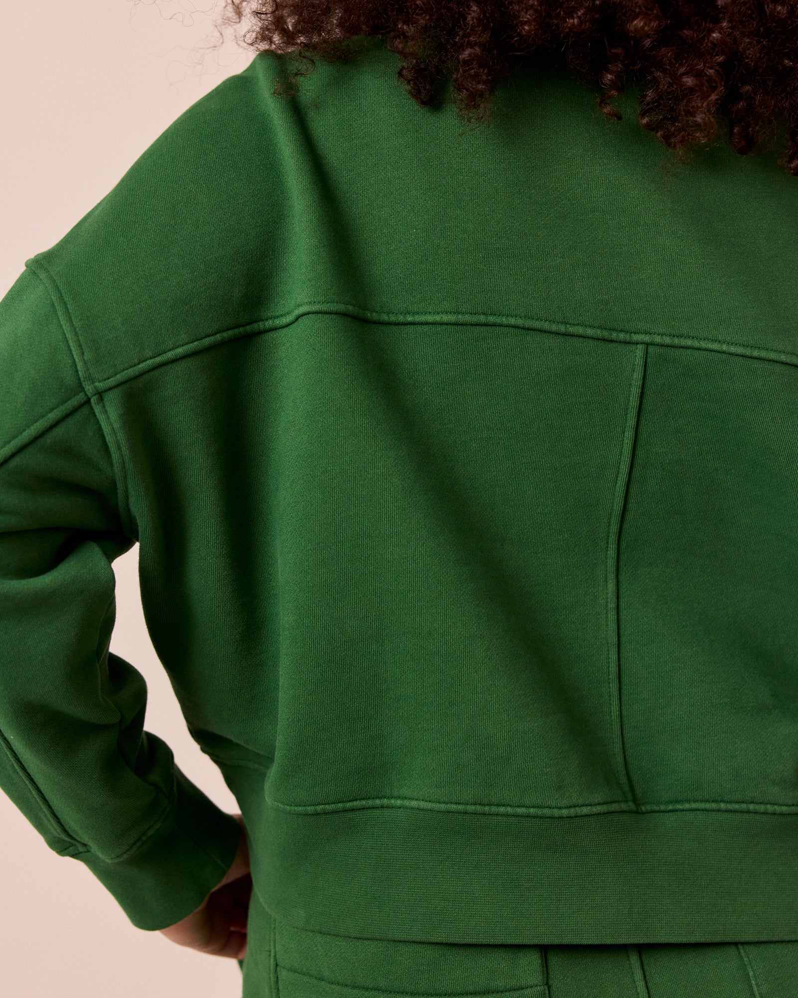 Eden Verdant Green Fleeceback Jersey Jumper - Image 5