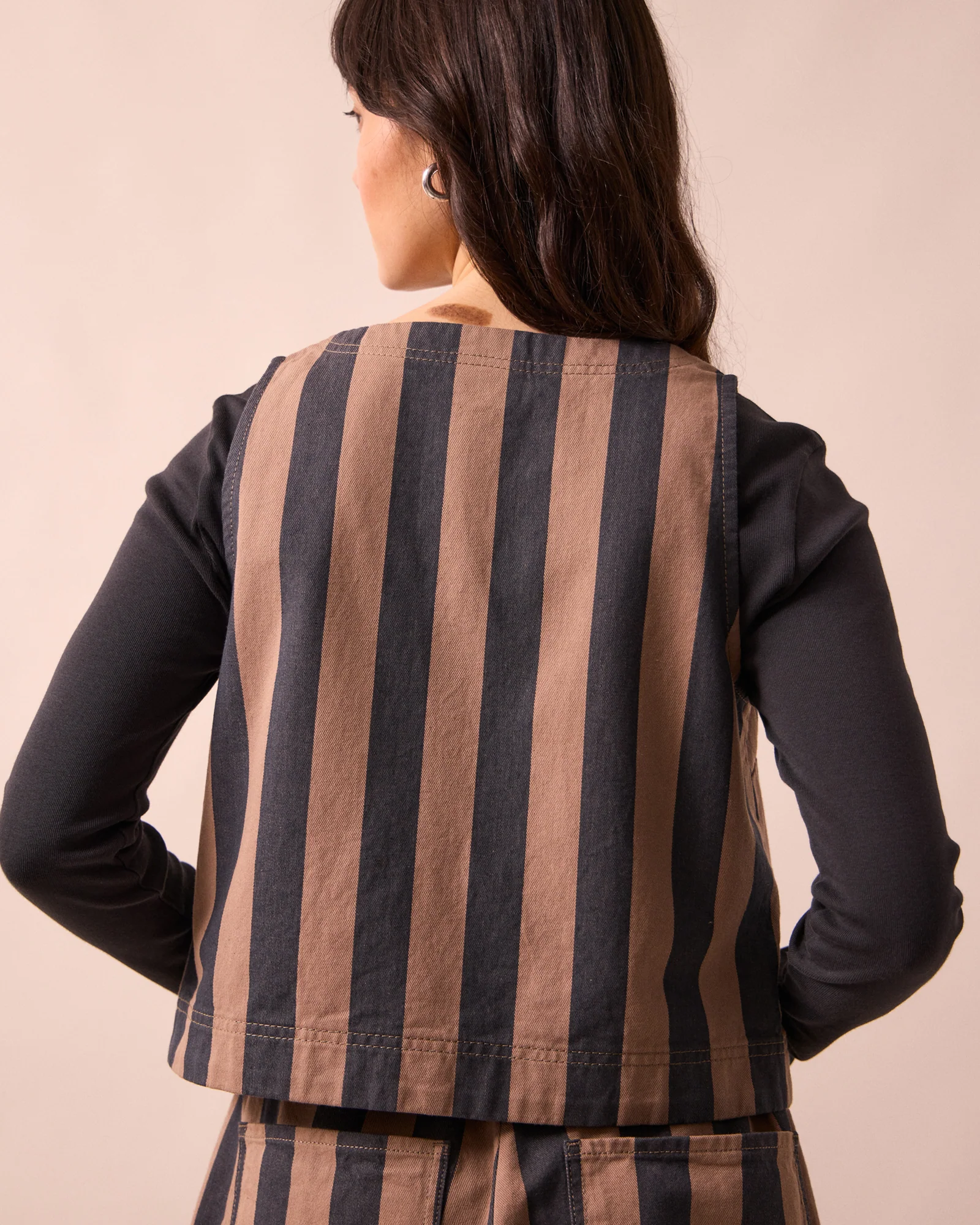 Elodie Graphite & Mocha Denim Top - Image 5