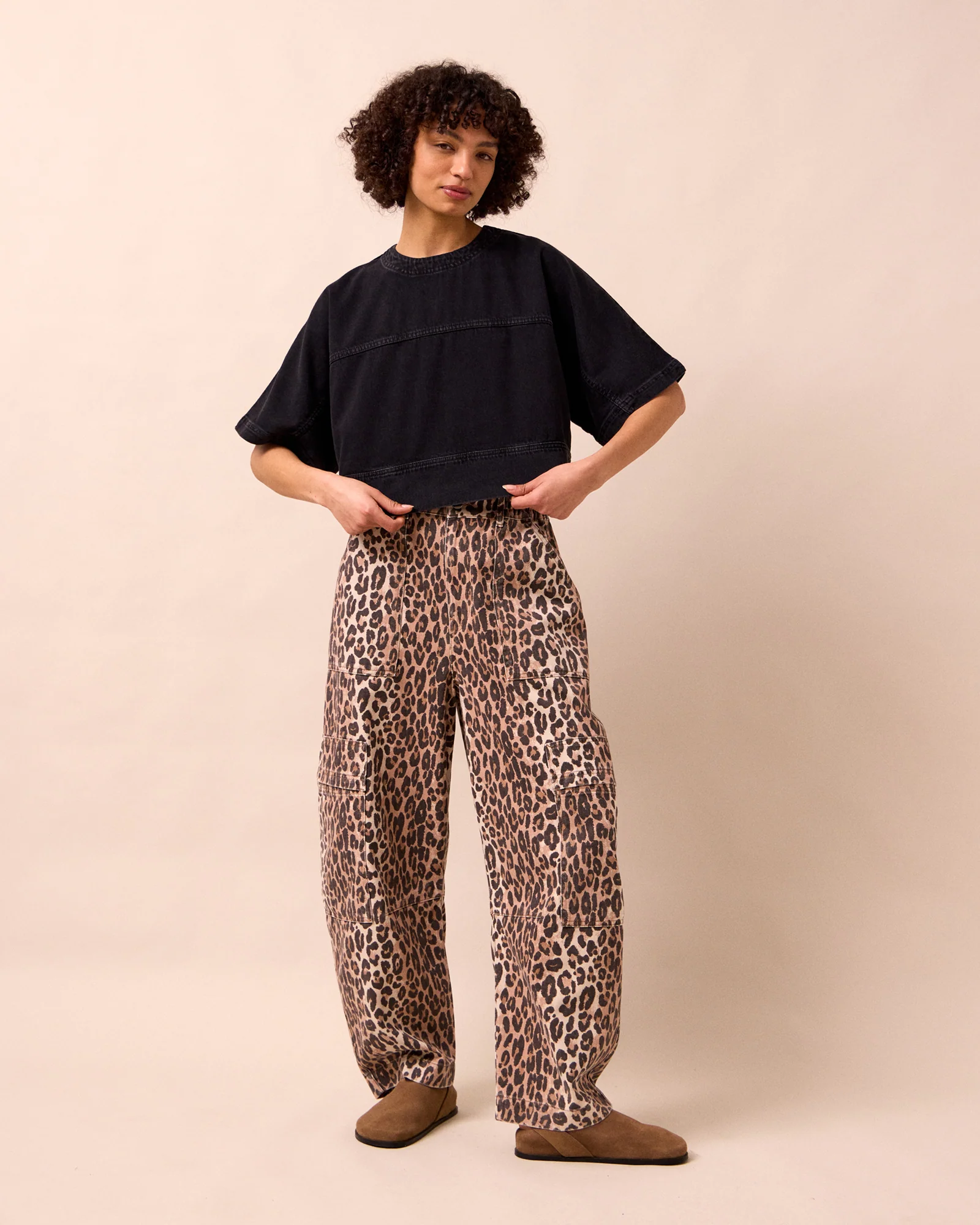Eva Washed Black Denim T-Shirt - Image 2