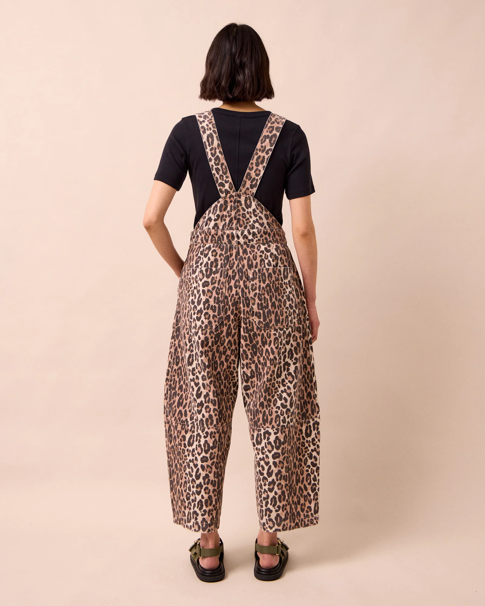Gwynne Leopard Print Denim Jumpsuit - Image 4