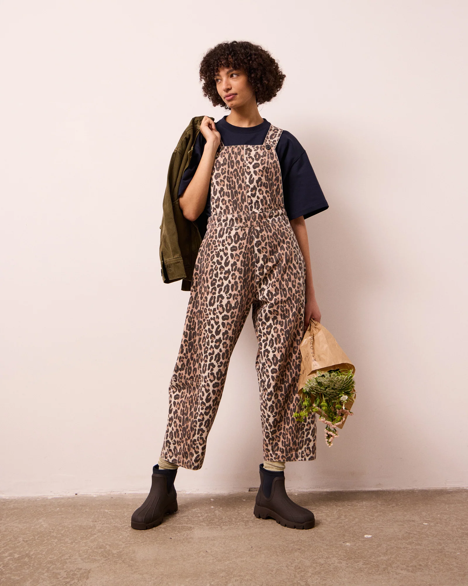 Gwynne Leopard Print Denim Jumpsuit - Image 6
