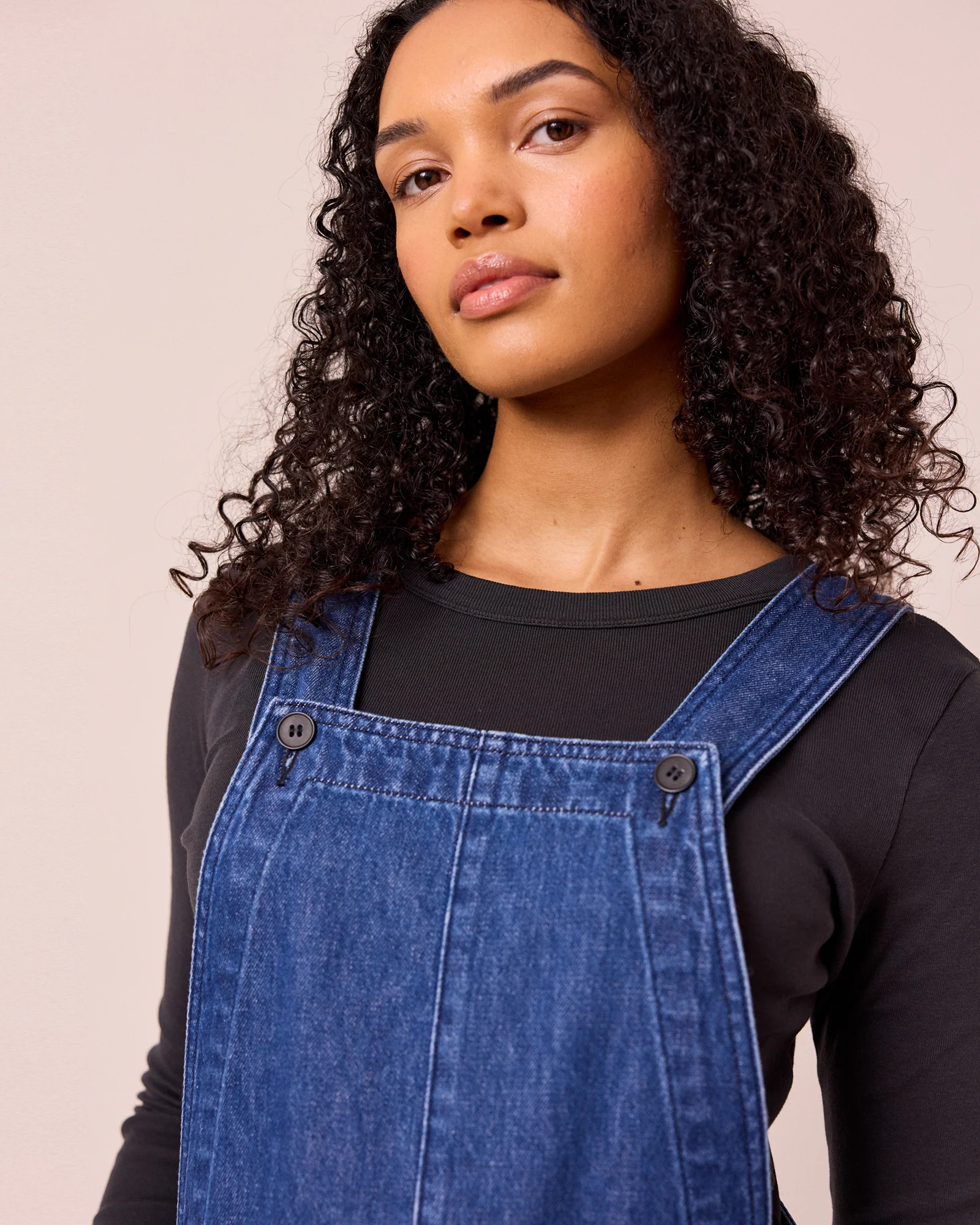 Gwynne Mid Blue Denim Dungarees - Image 2