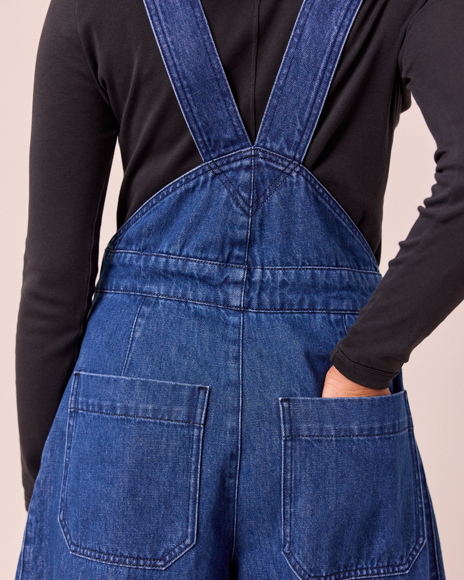 Gwynne Mid Blue Denim Dungarees - Image 4