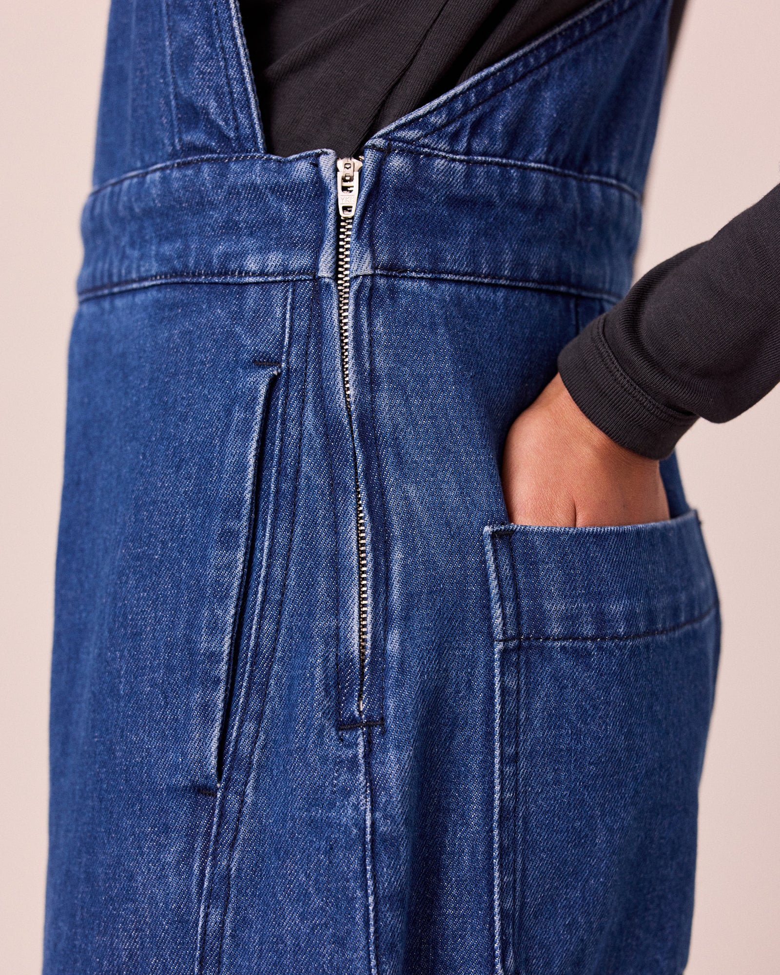 Gwynne Mid Blue Denim Dungarees - Image 5