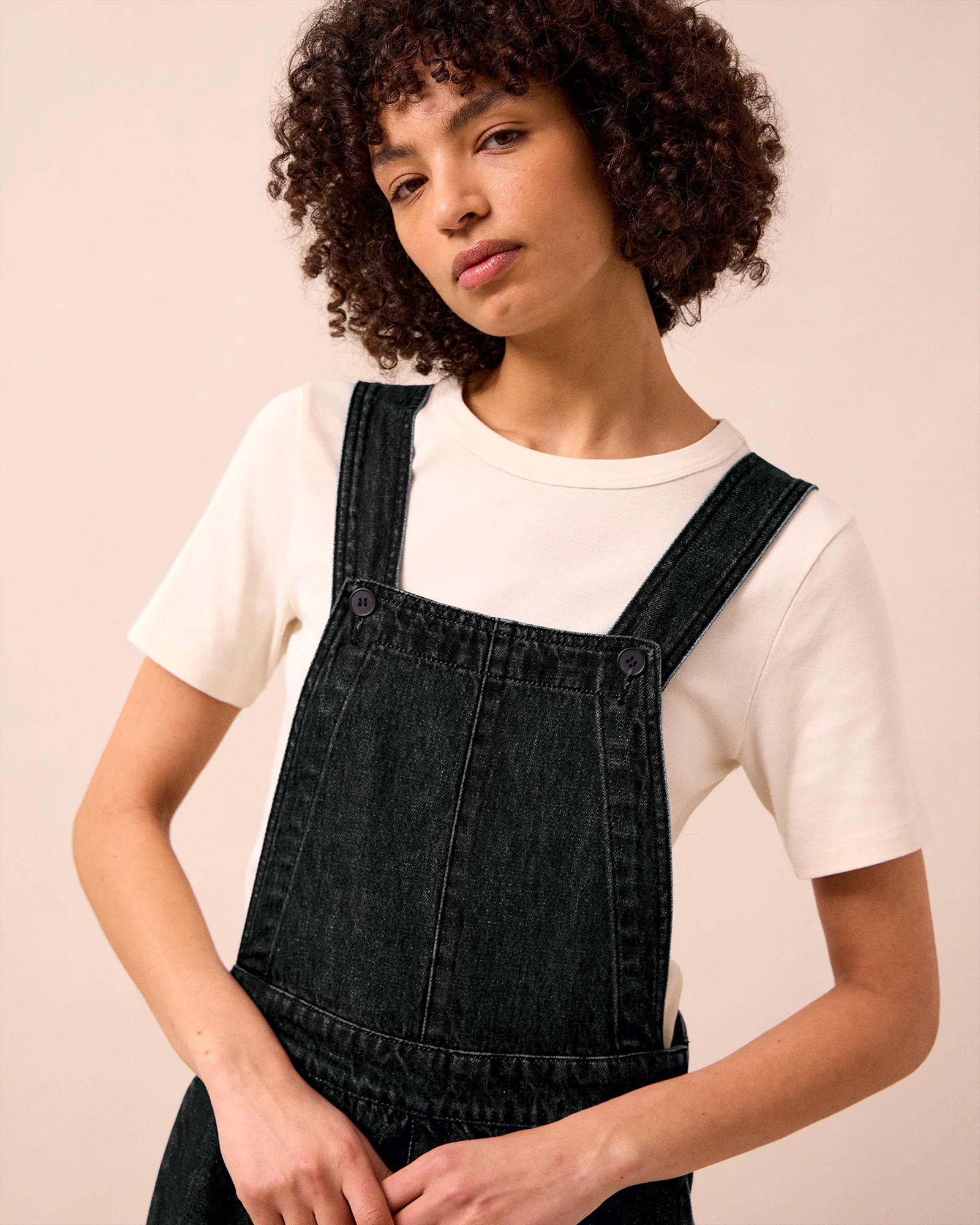Gwynne Washed Black Denim Jumpsuit - Image 2