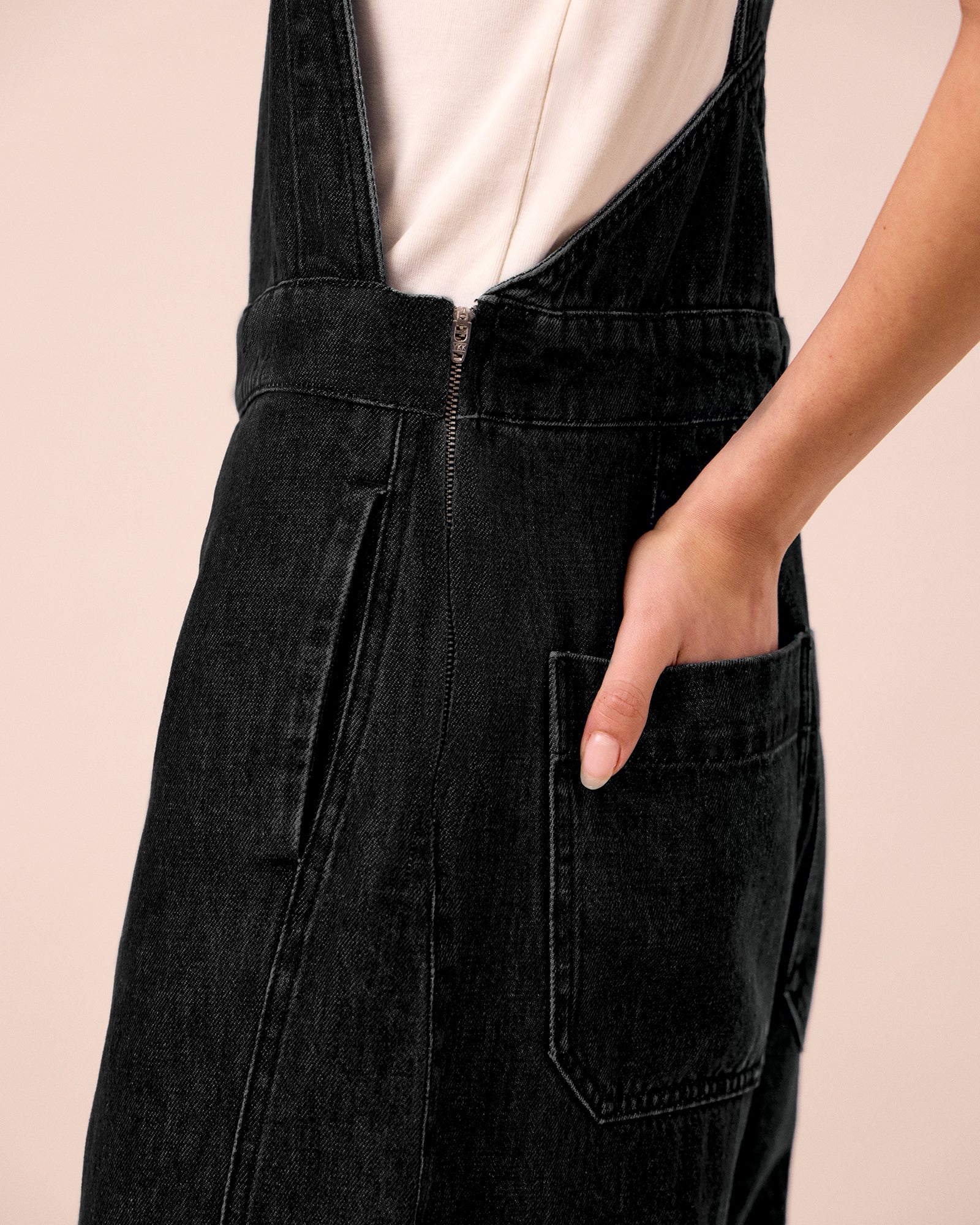 Gwynne Washed Black Denim Jumpsuit - Image 5