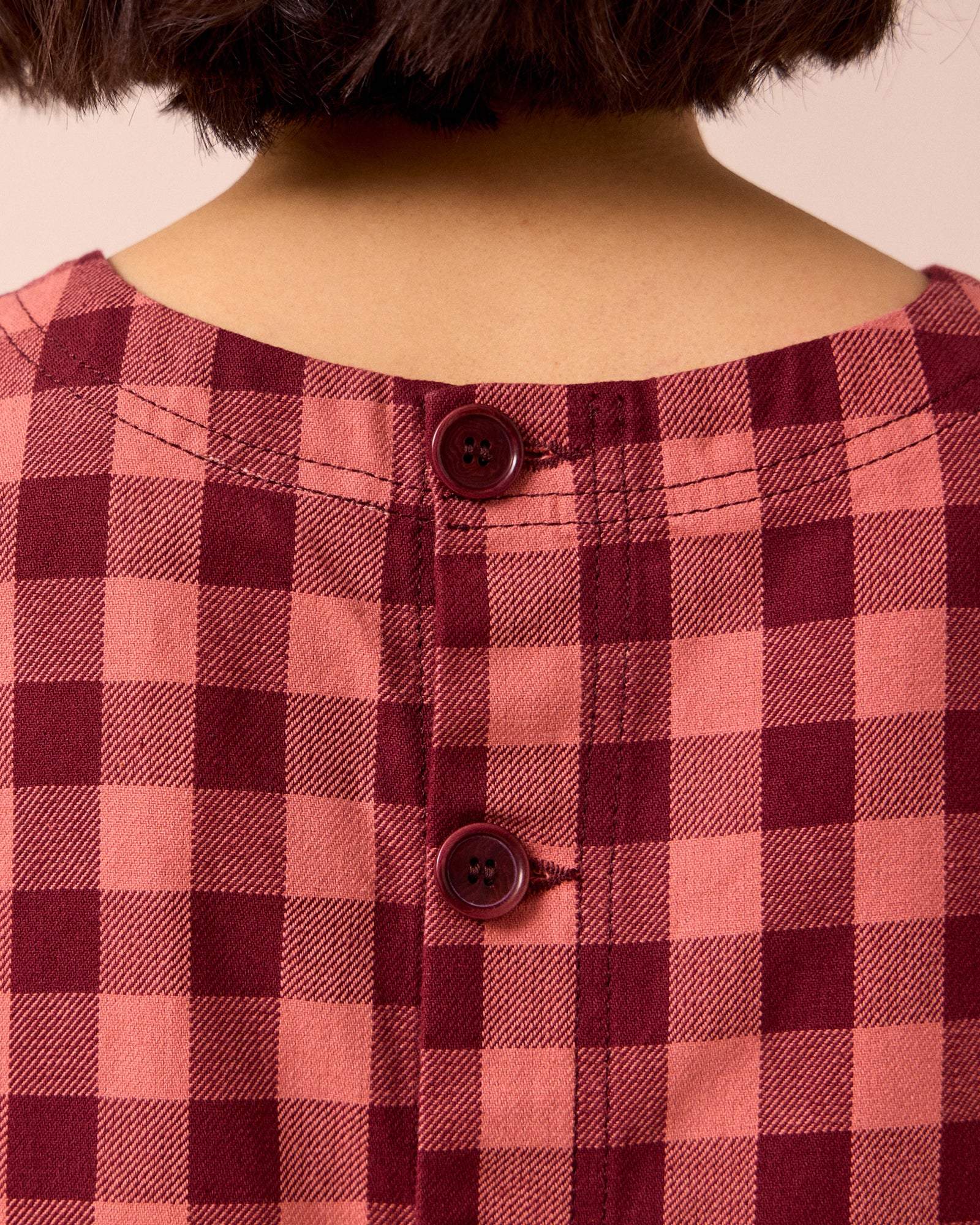Hailey Cactus Rose Check Denim Top - Image 5