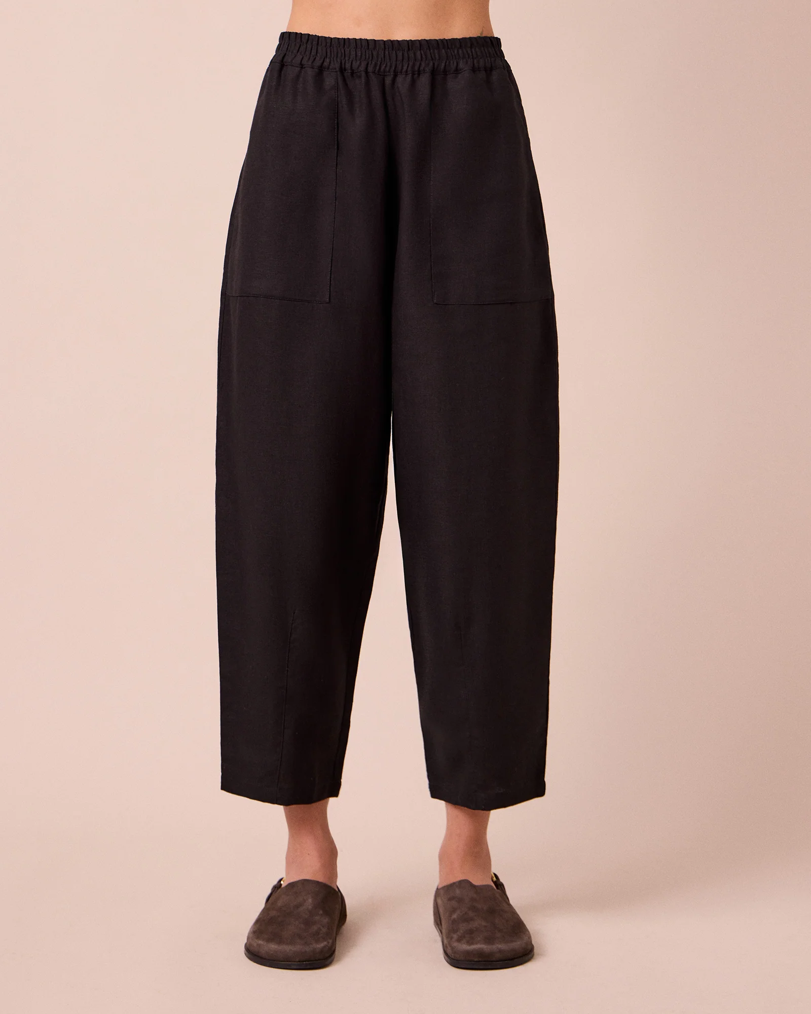 Huxley Black Linen Trousers - Image 3