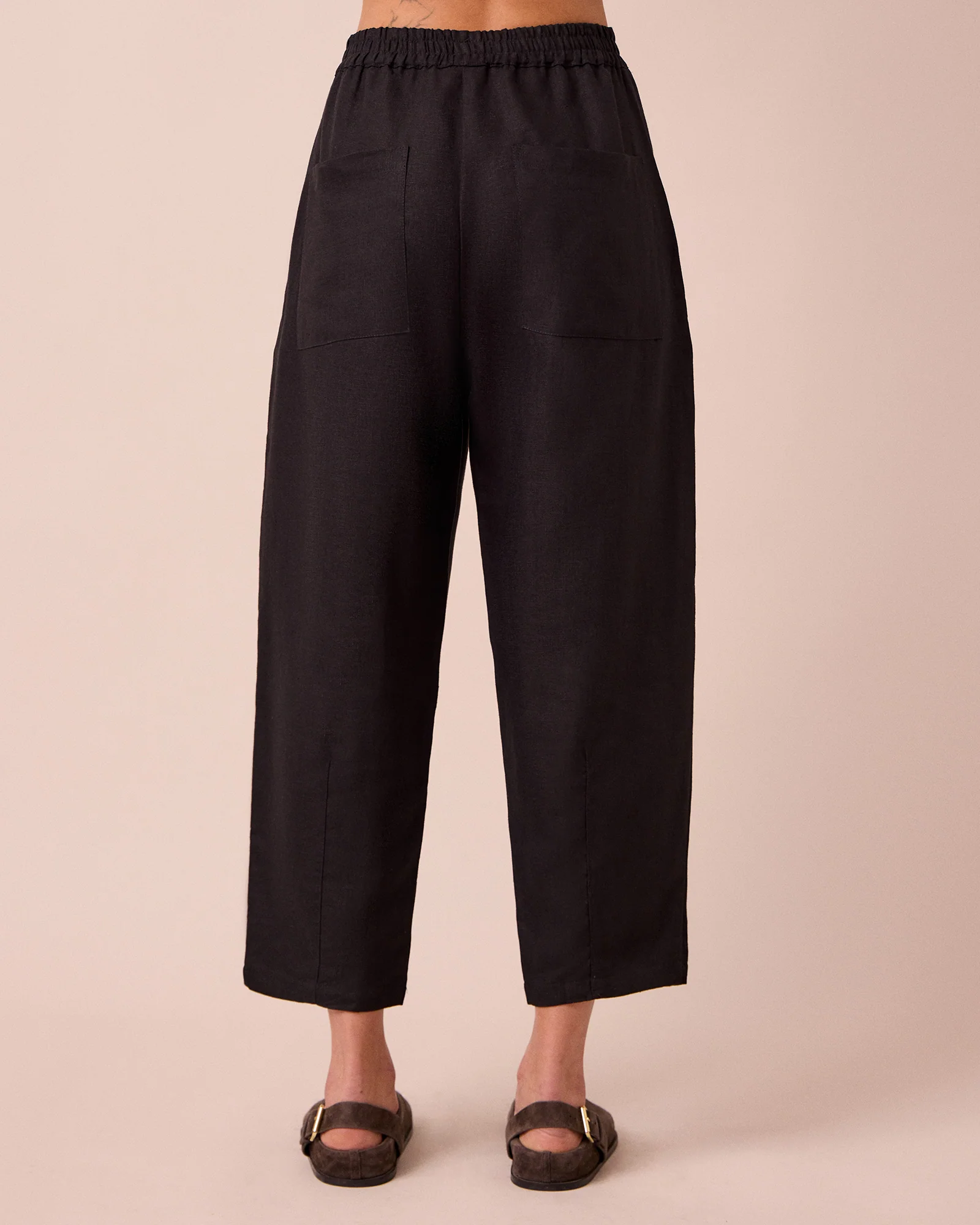 Huxley Black Linen Trousers - Image 4