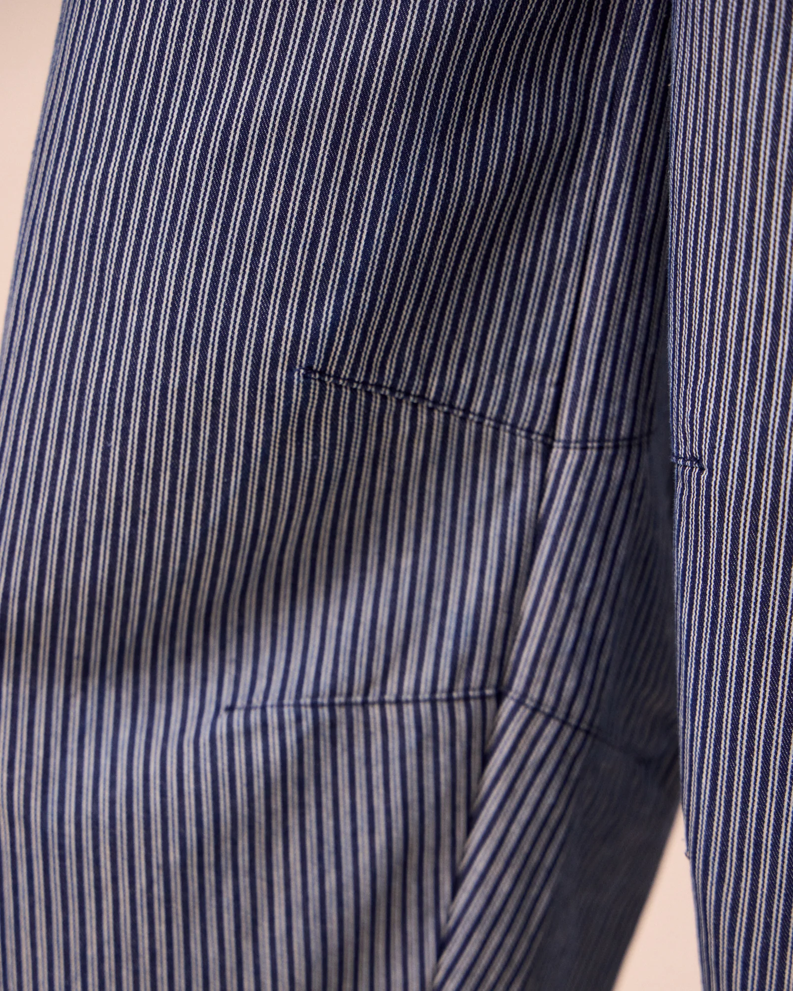 Juno Navy Hickory Stripe Denim Jumpsuit - Image 5