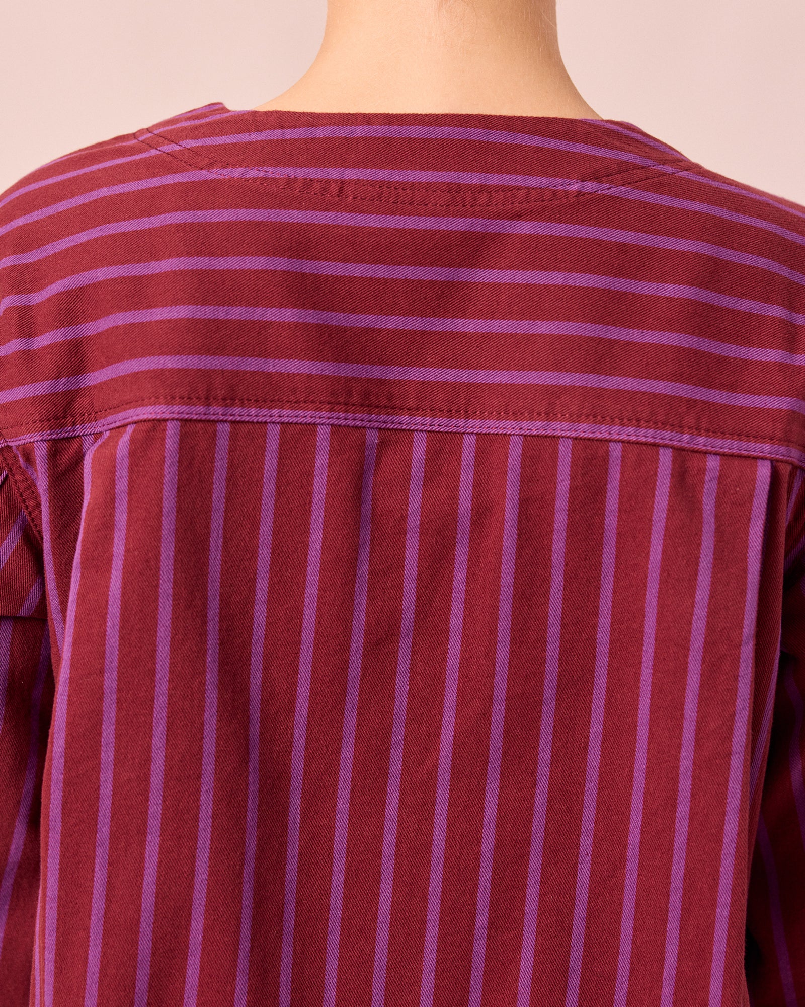 Kat Russet & Violet Stripe Denim Jacket - Image 5