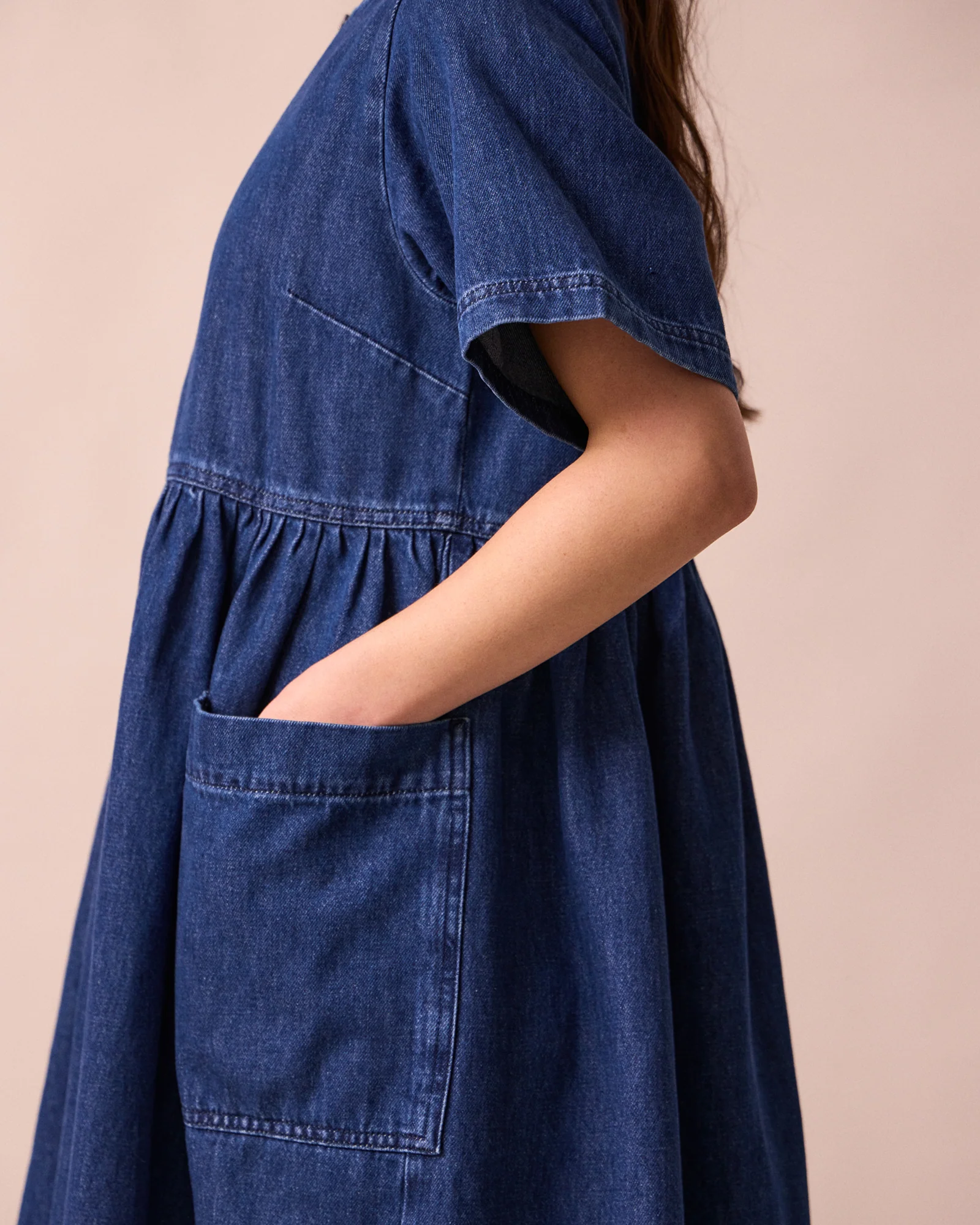 Kera Mid Blue Denim Dress - Image 4