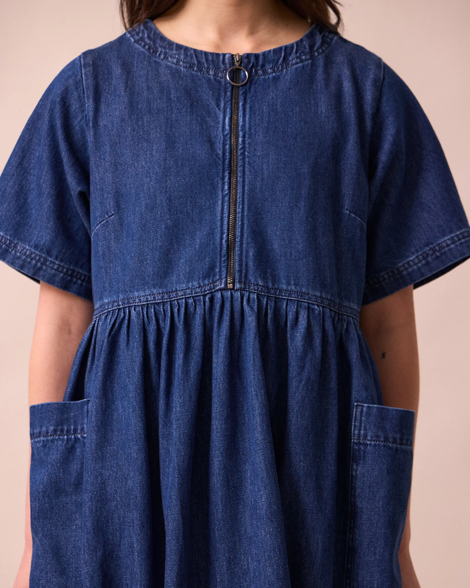 Kera Mid Blue Denim Dress - Image 5