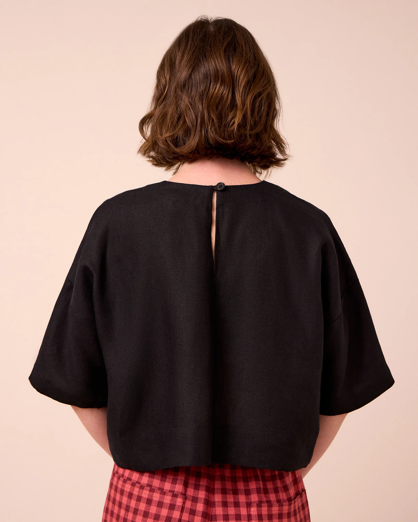 Lisa Black Linen Top - Image 3