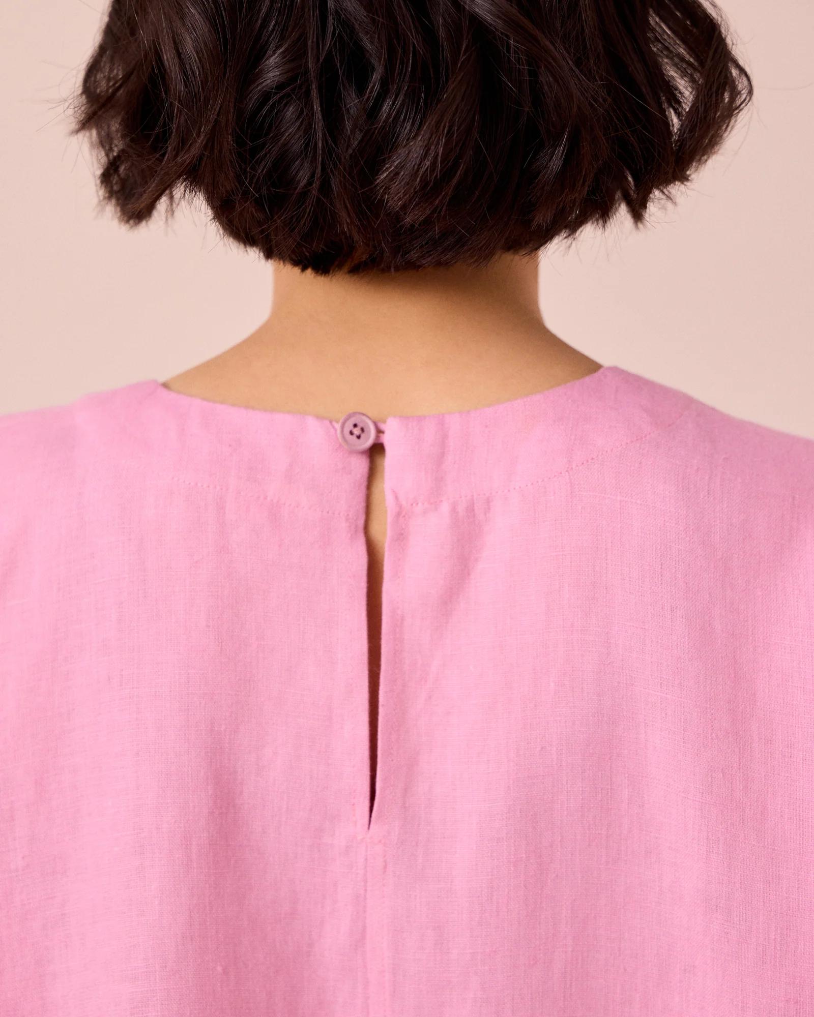 Lisa Rose Pink Linen Top - Image 3