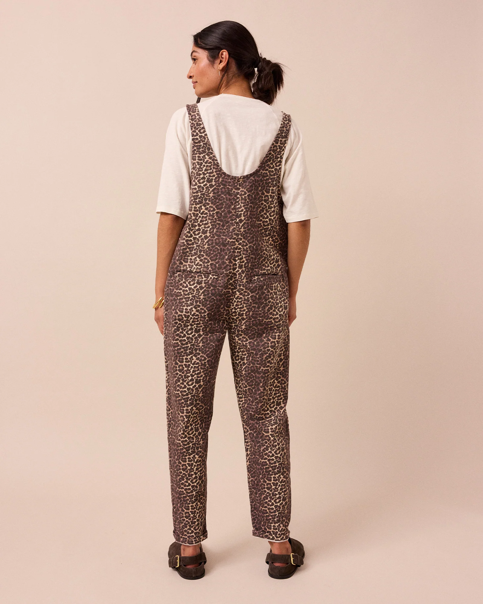 Lola Leopard Print Denim Jumpsuit - Image 5