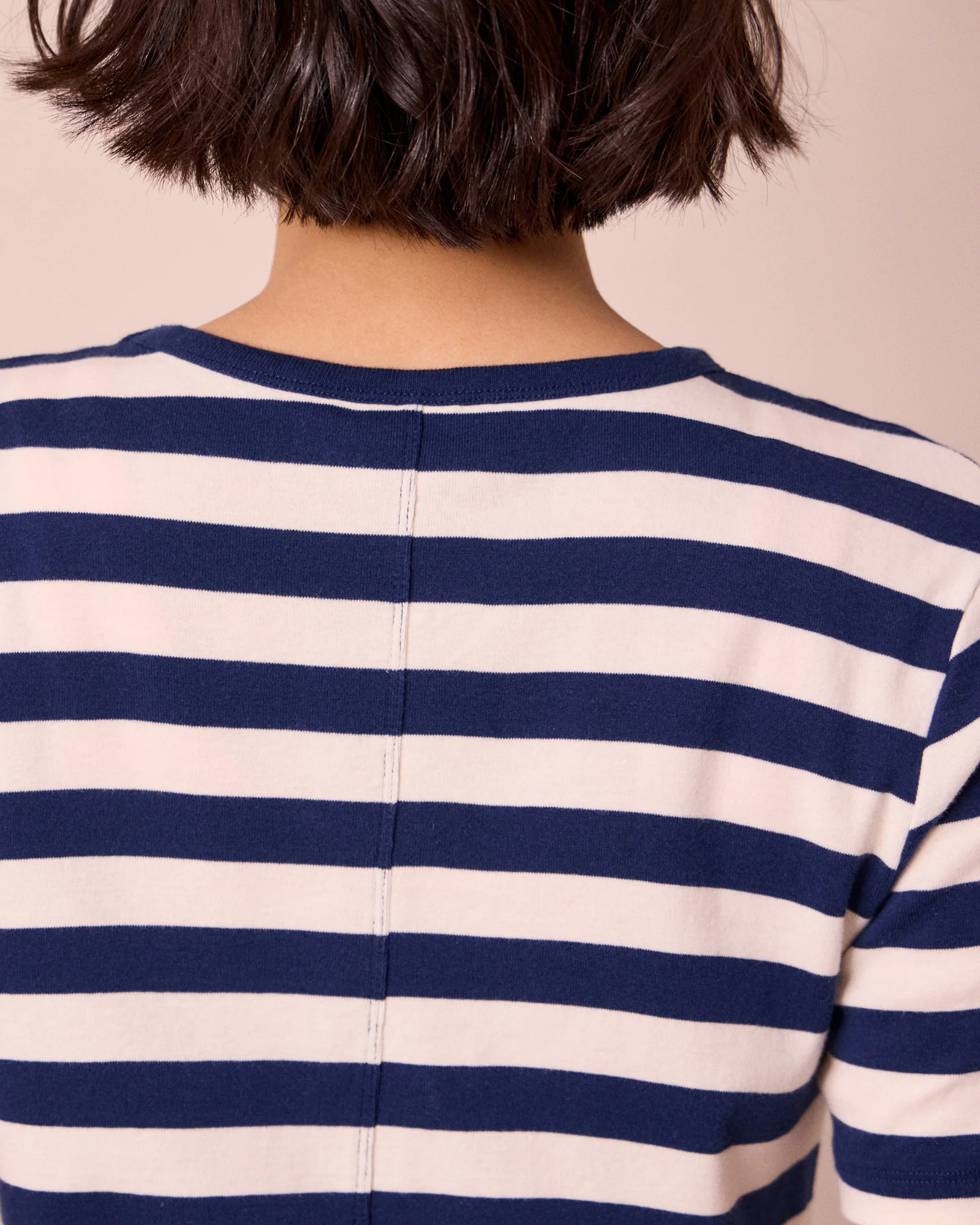 Lottie Ecru and French Navy Stripe Jersey T-Shirt - Image 5
