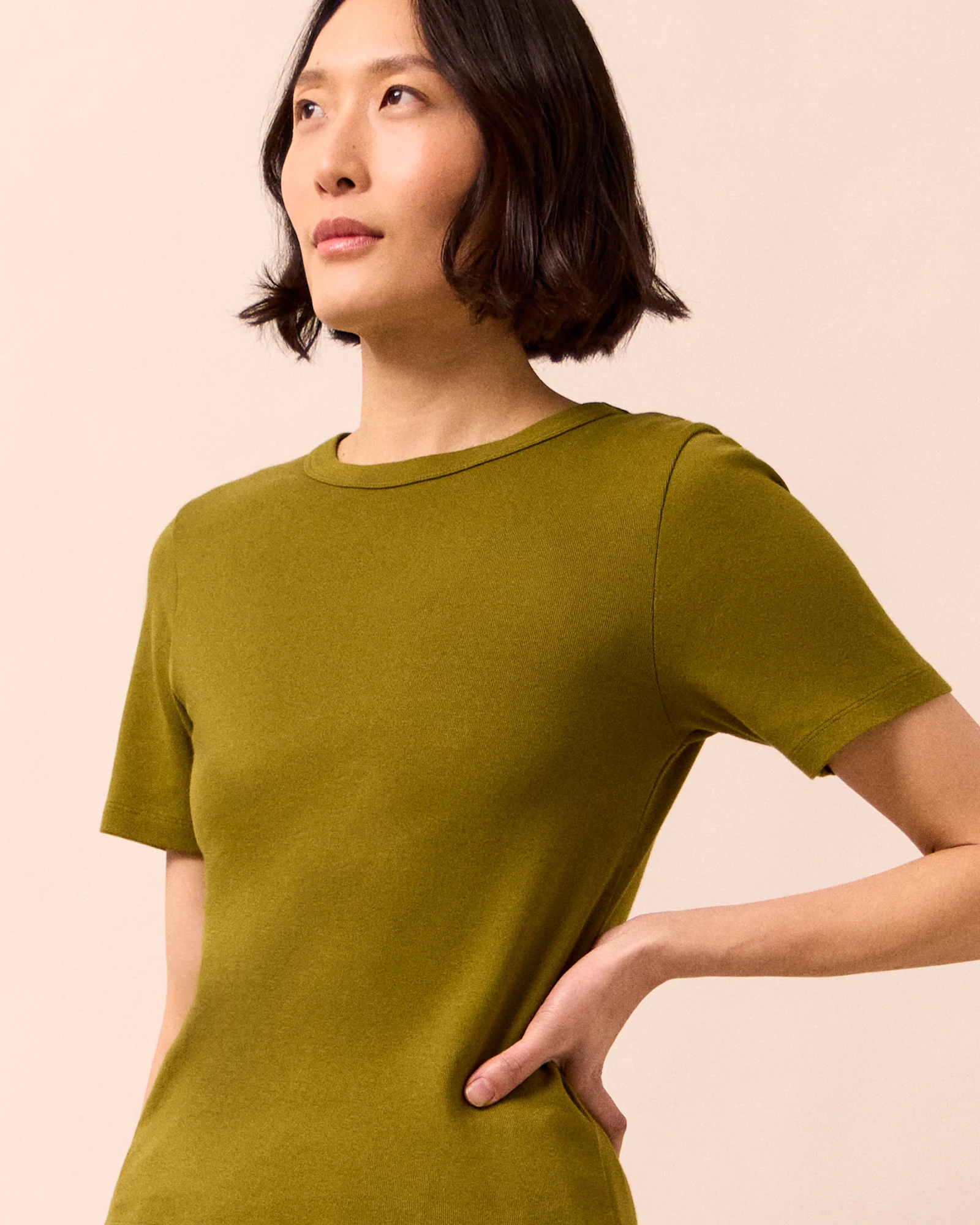 Lottie Olive Jersey T-Shirt - Image 3