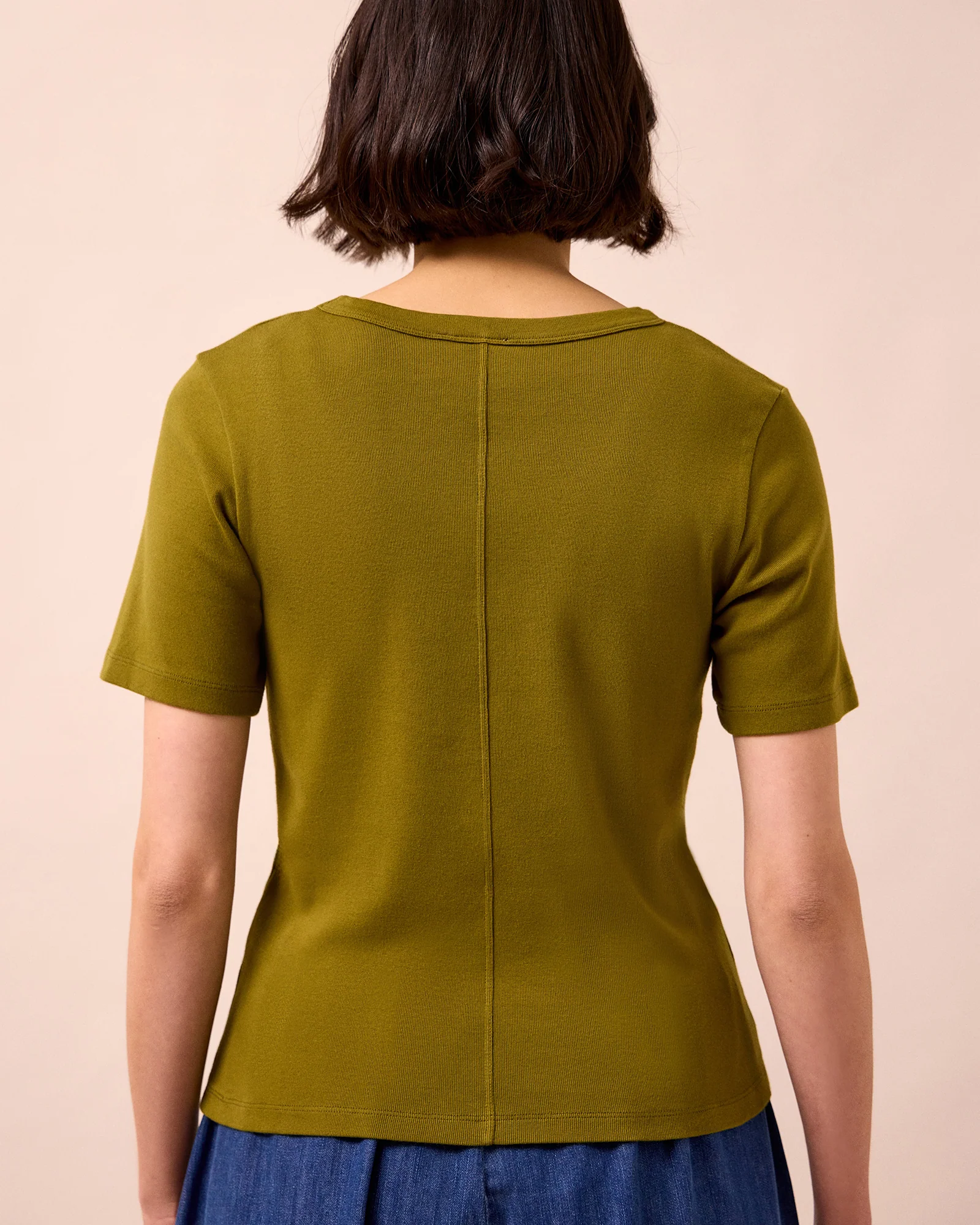 Lottie Olive Jersey T-Shirt - Image 5